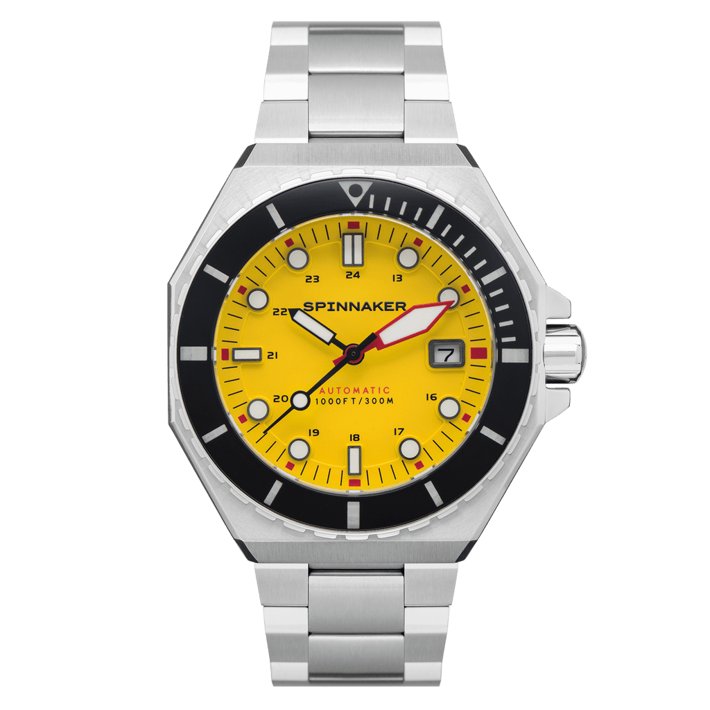 Spinnaker Dumas Men’s 300m Yellow Automatic Dive Watch