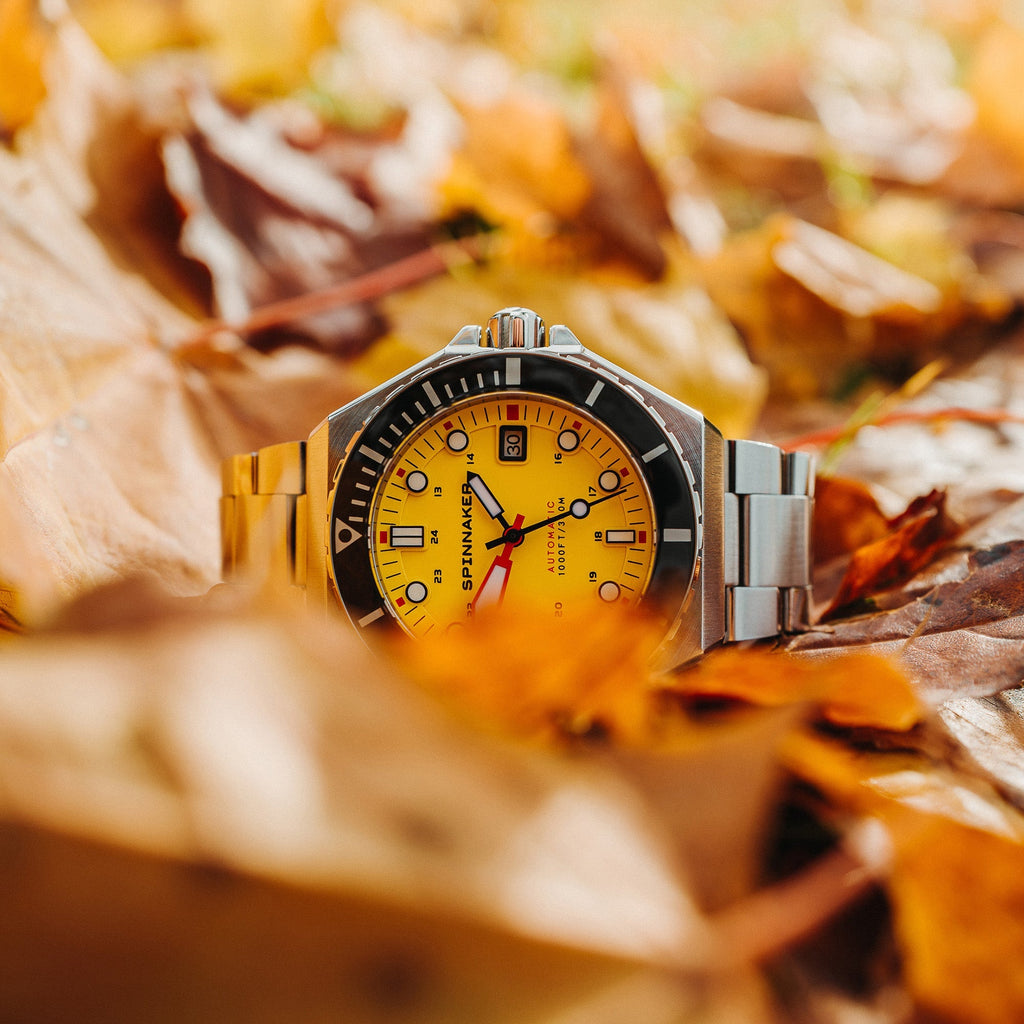 Spinnaker Dumas Men’s 300m Yellow Automatic Dive Watch