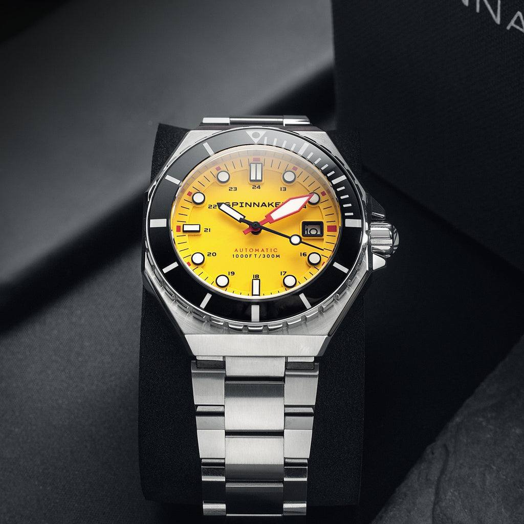 Spinnaker Dumas Men’s 300m Yellow Automatic Dive Watch