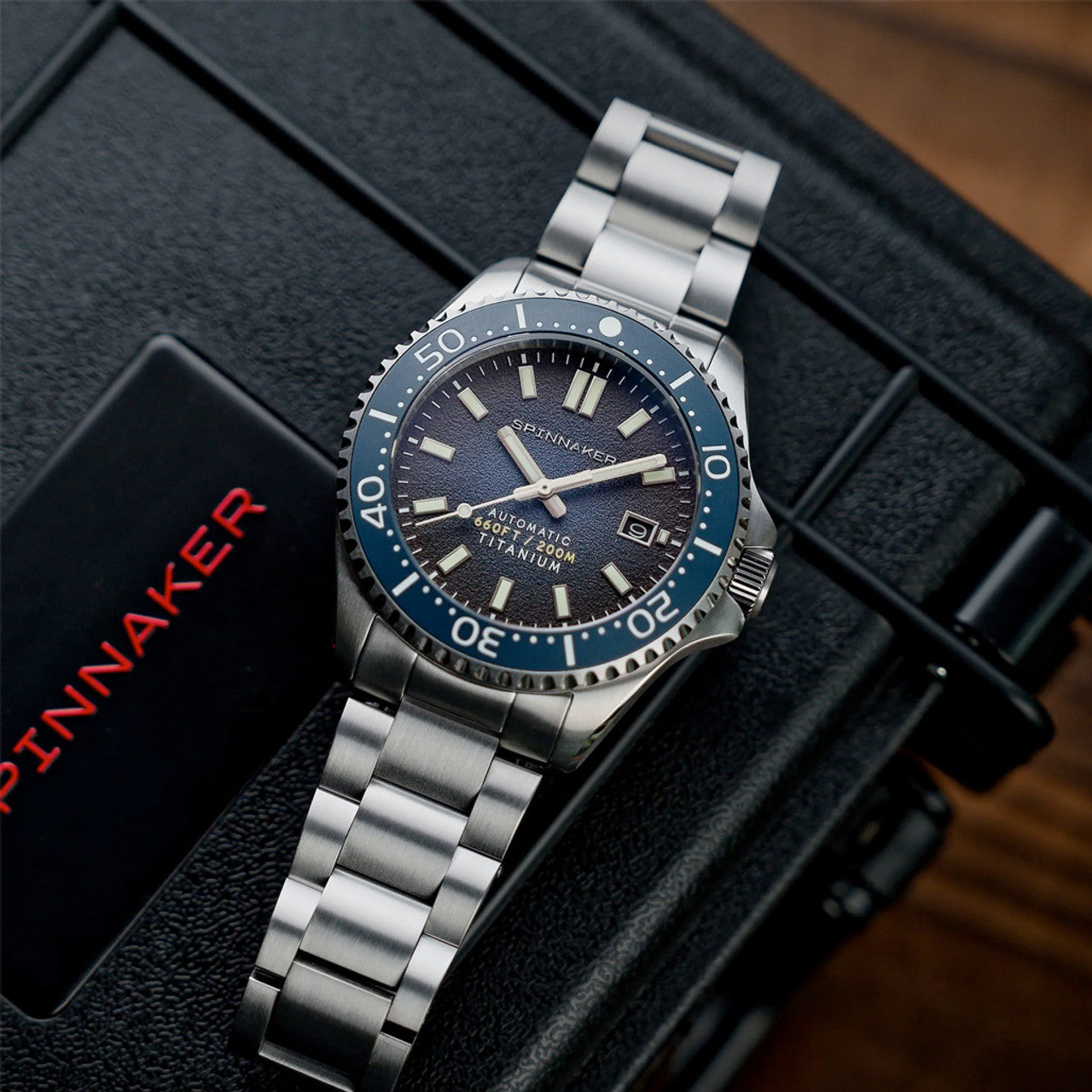 Spinnaker Tesei Titanium Men's Tactical Blue Automatic Watch