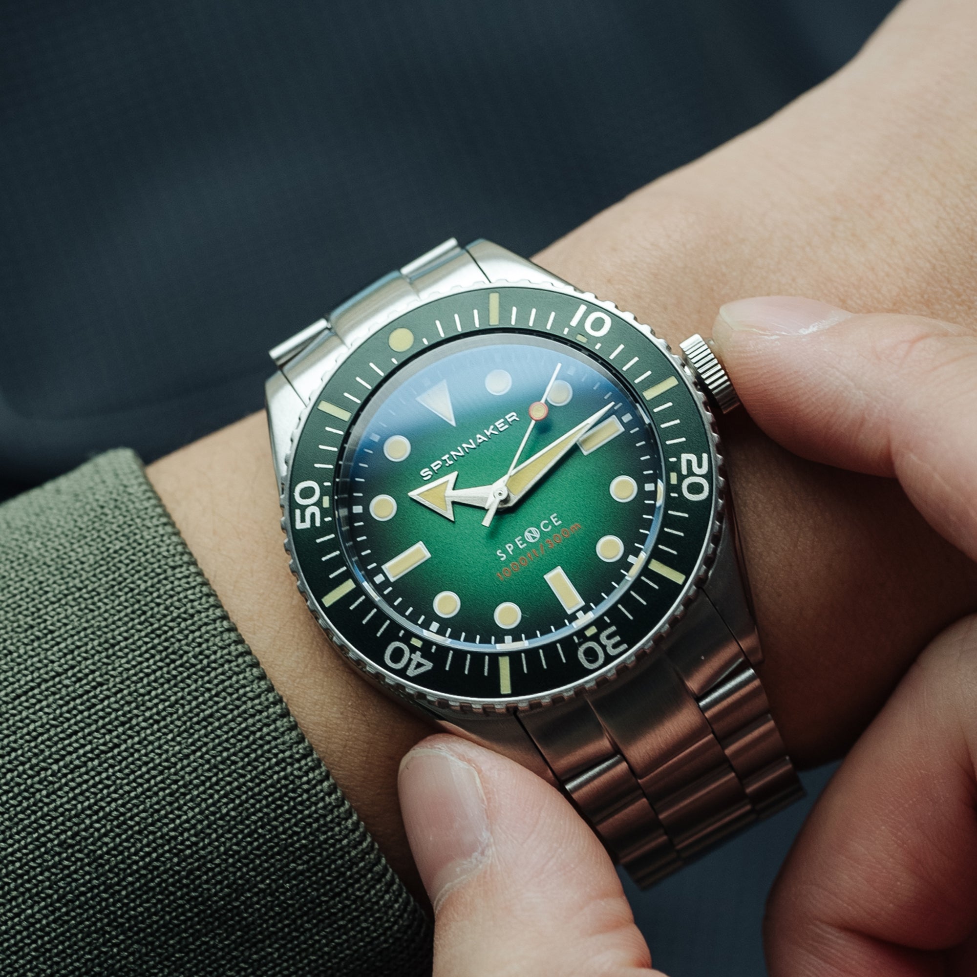 Spinnaker Spence 300 Men's Green Automatic Watch