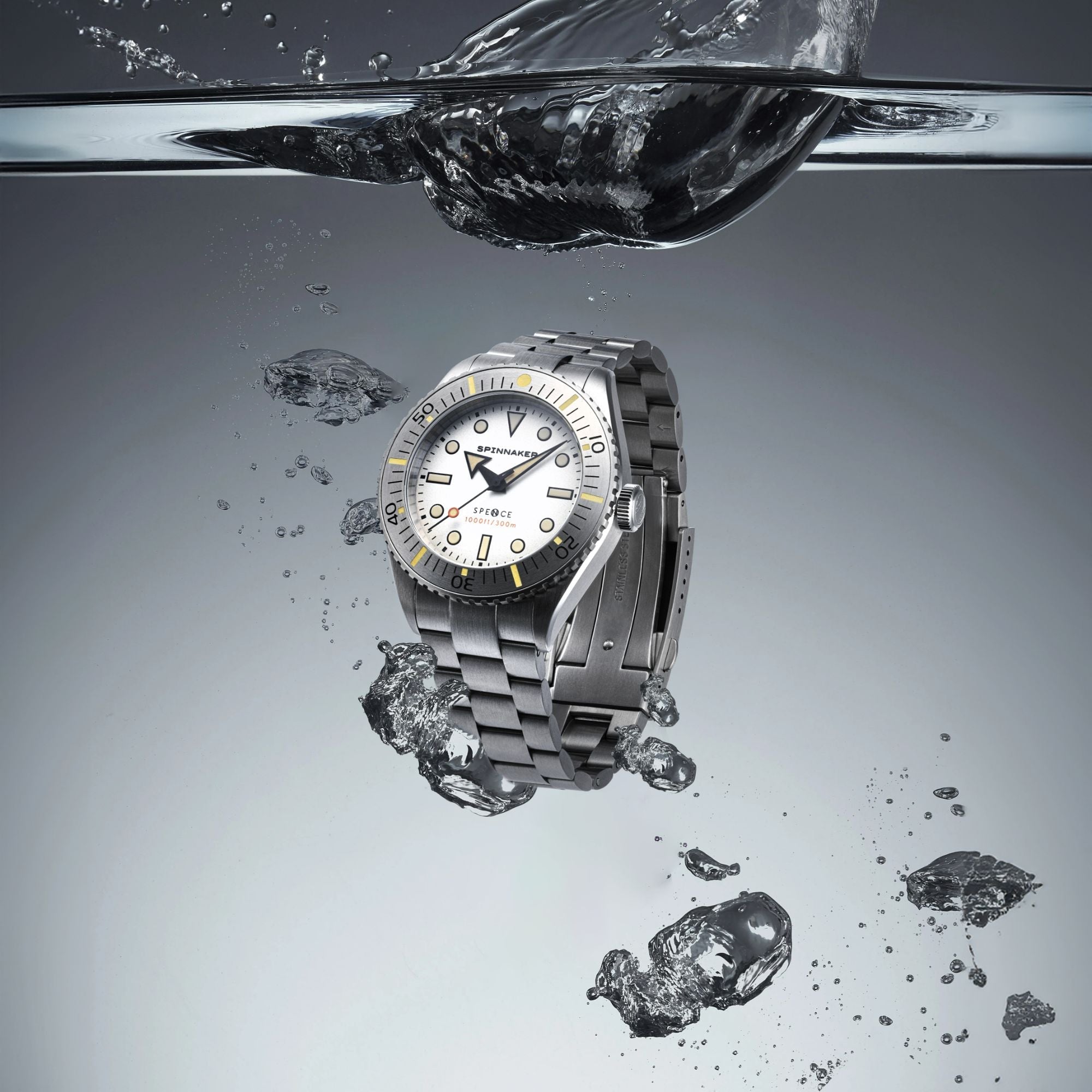 Spinnaker Spence 300 Men's White Automatic Diver Watch