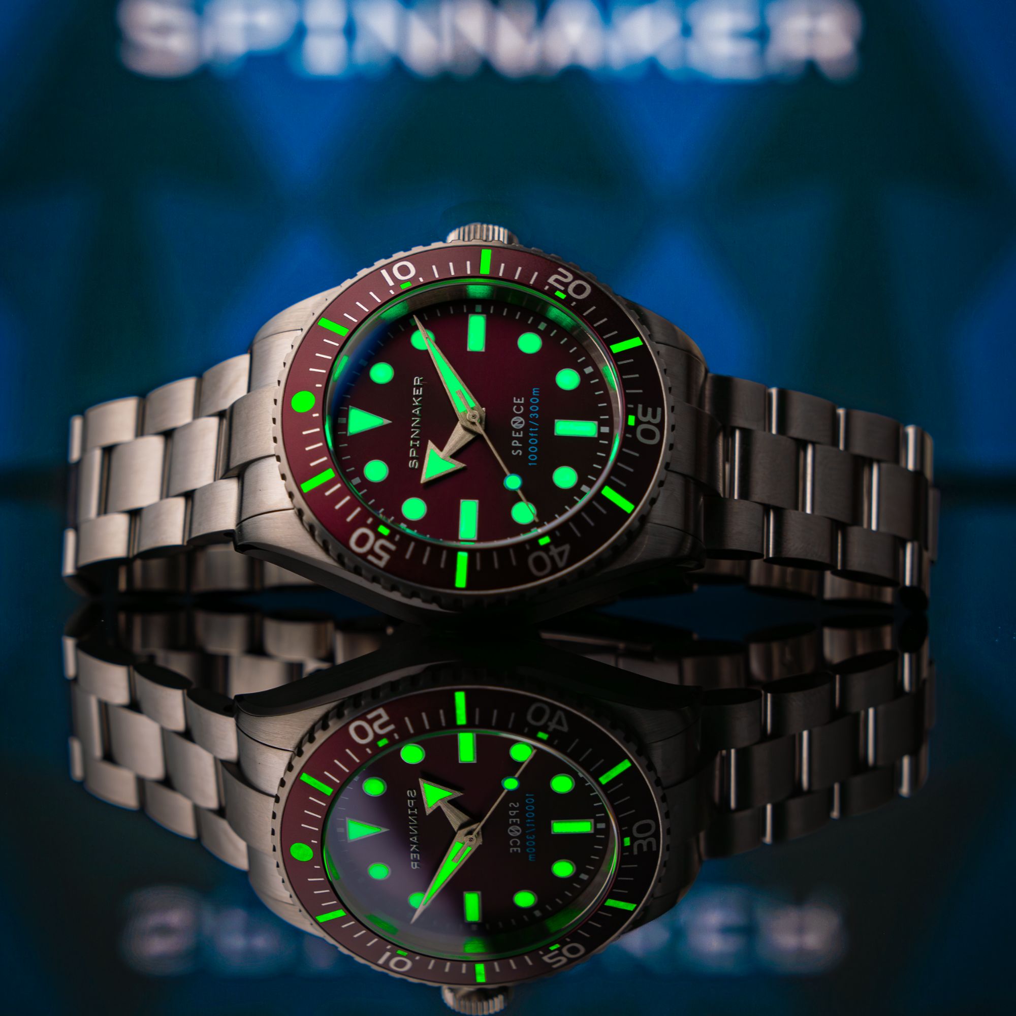 Spinnaker Spence 300 Men's Red Diver Automatic Watch