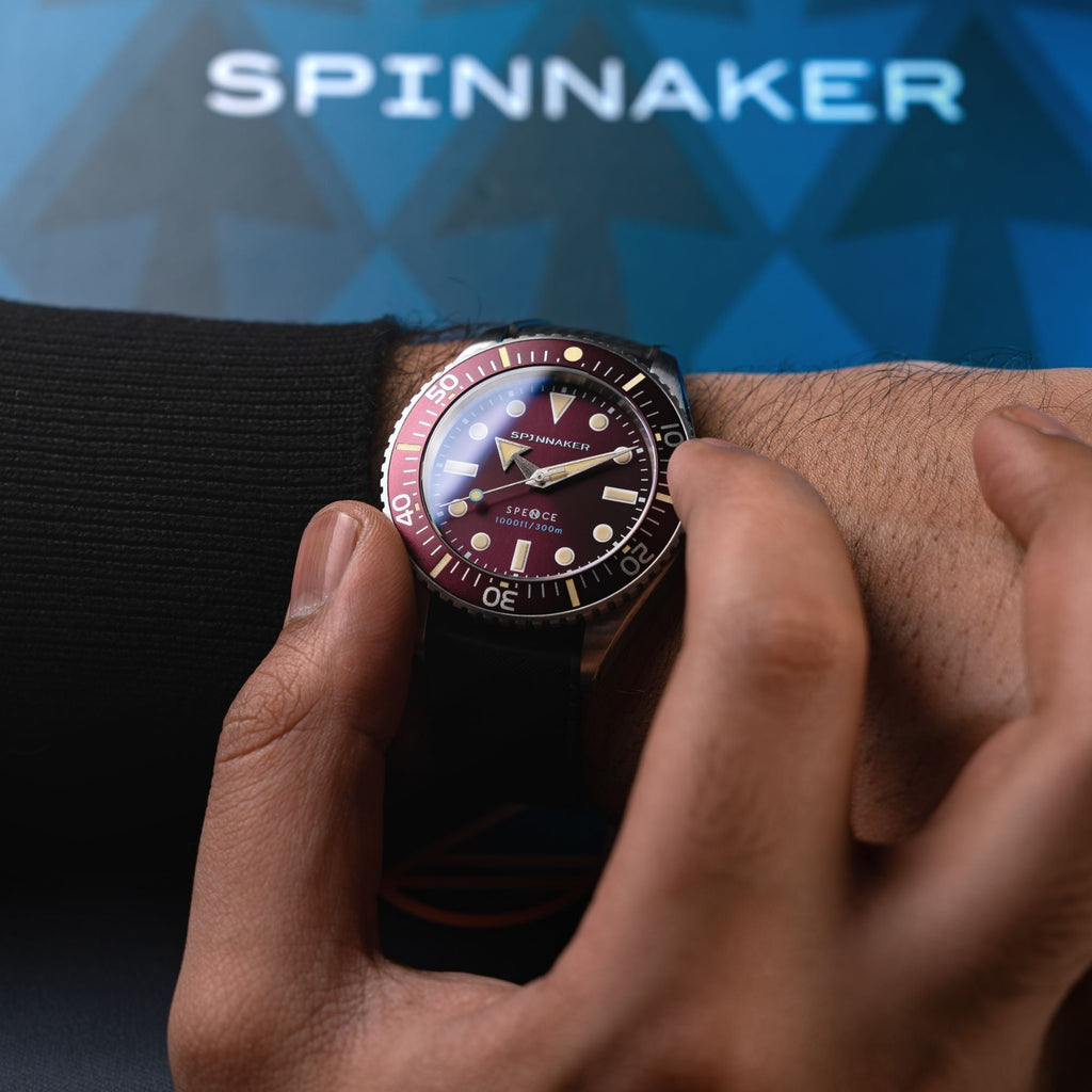 Spinnaker Spence 300 Men's Red Diver Automatic Watch