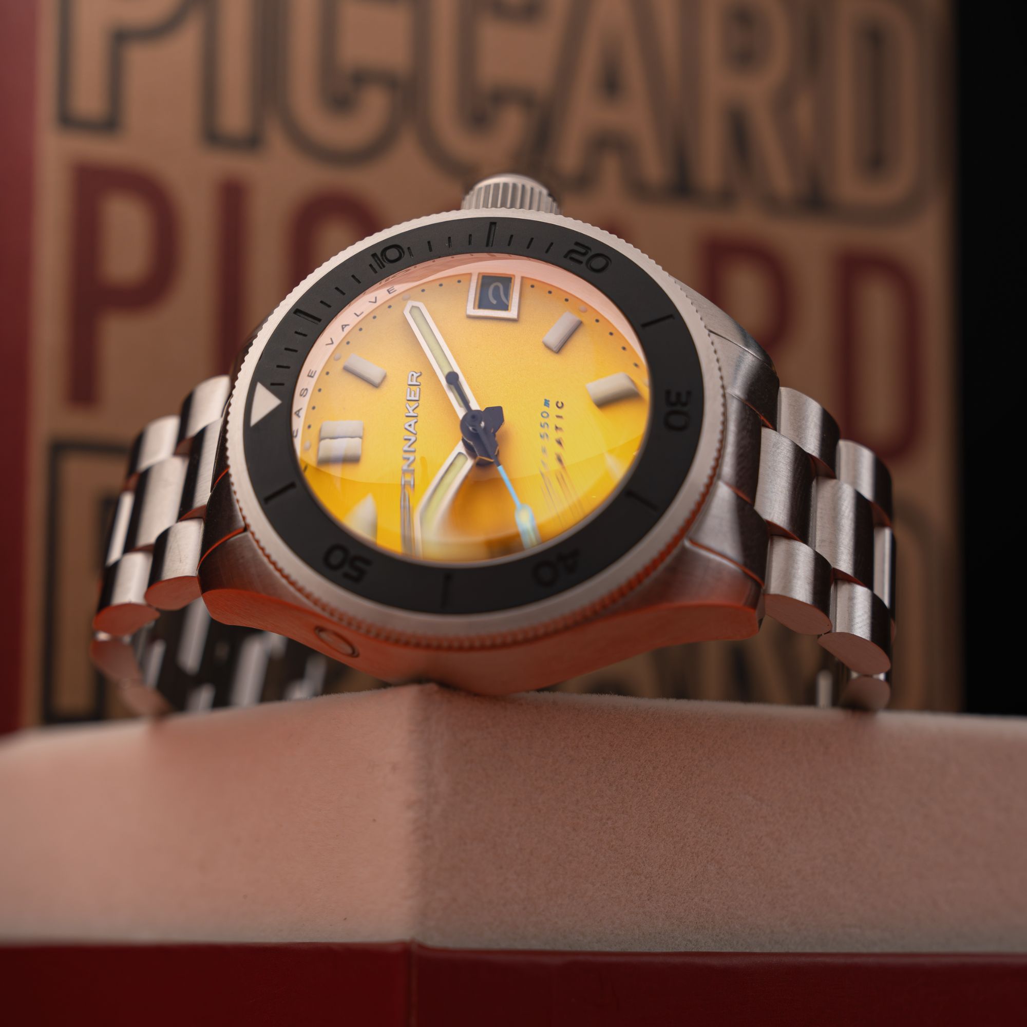 Spinnaker Piccard Automatic Yellow Diver Watch – Limited Edition