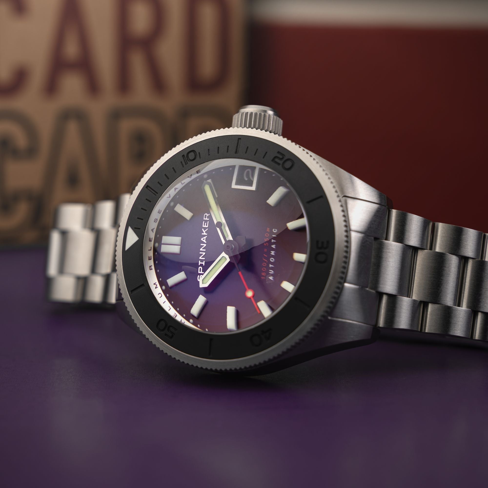 Spinnaker Piccard Automatic Purple Diver Watch – Limited Edition
