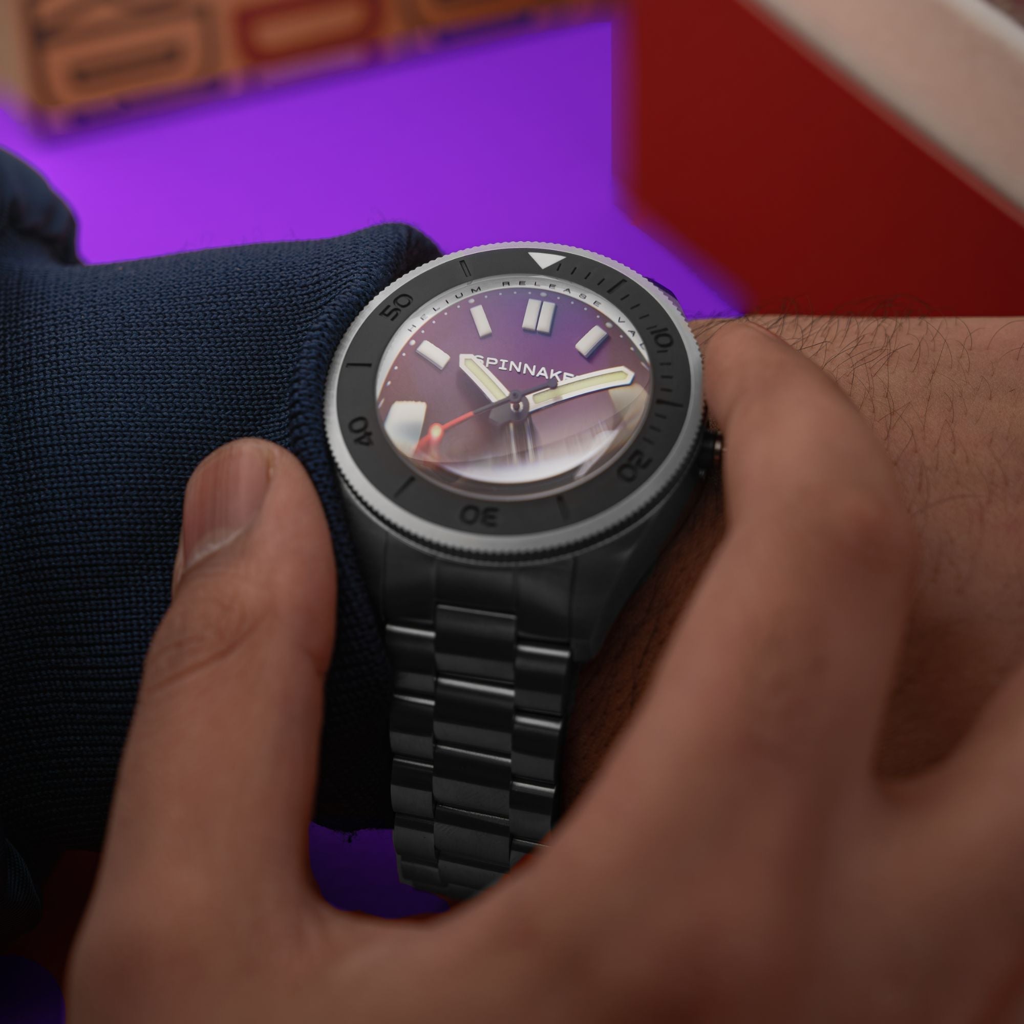 Spinnaker Piccard Automatic Purple Diver Watch – Limited Edition