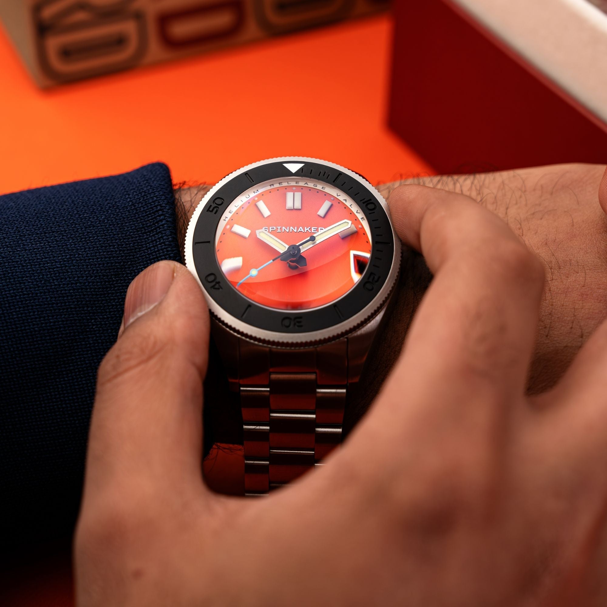 Spinnaker Piccard Automatic Orange Diver Watch - Limited Edition