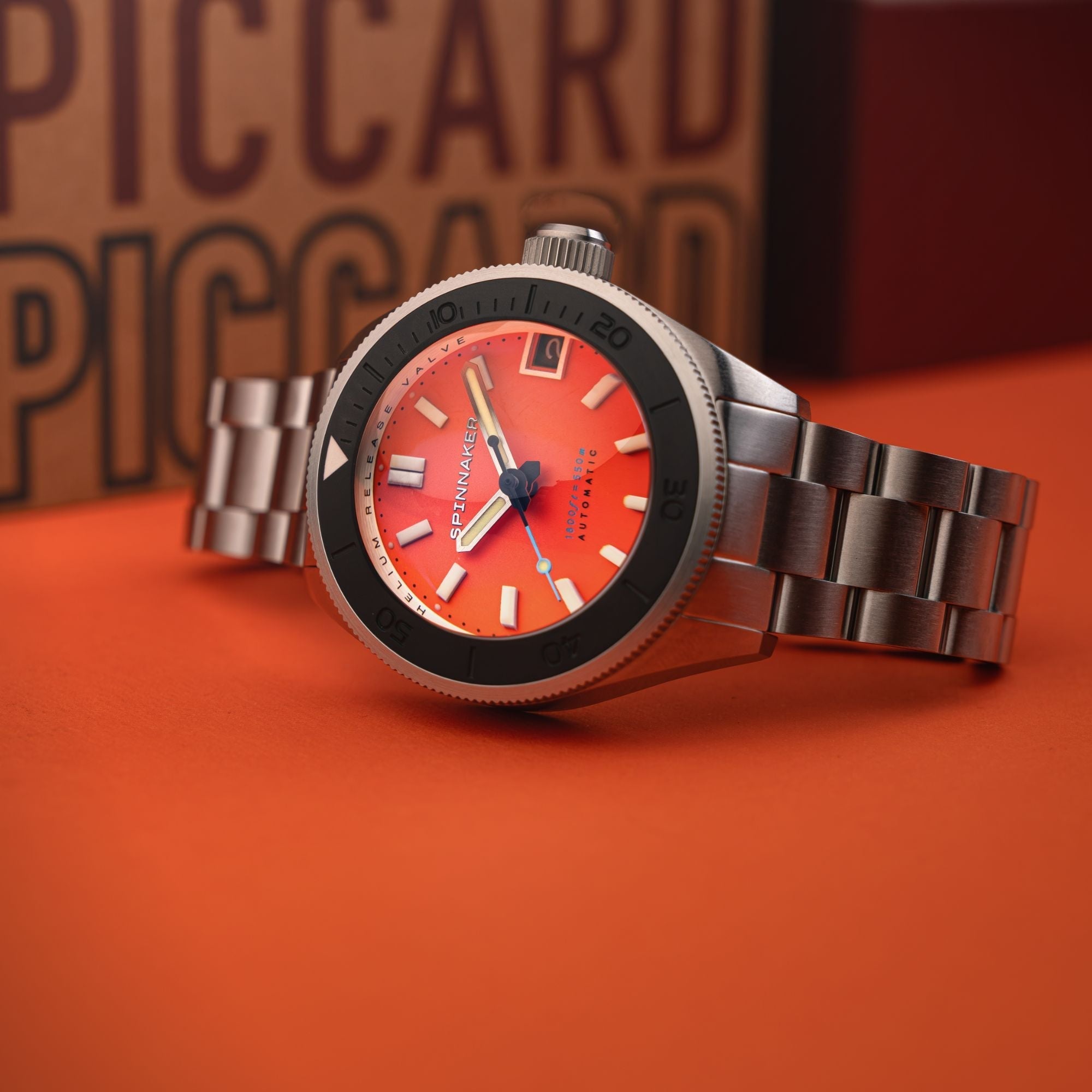 Spinnaker Piccard Automatic Orange Diver Watch - Limited Edition