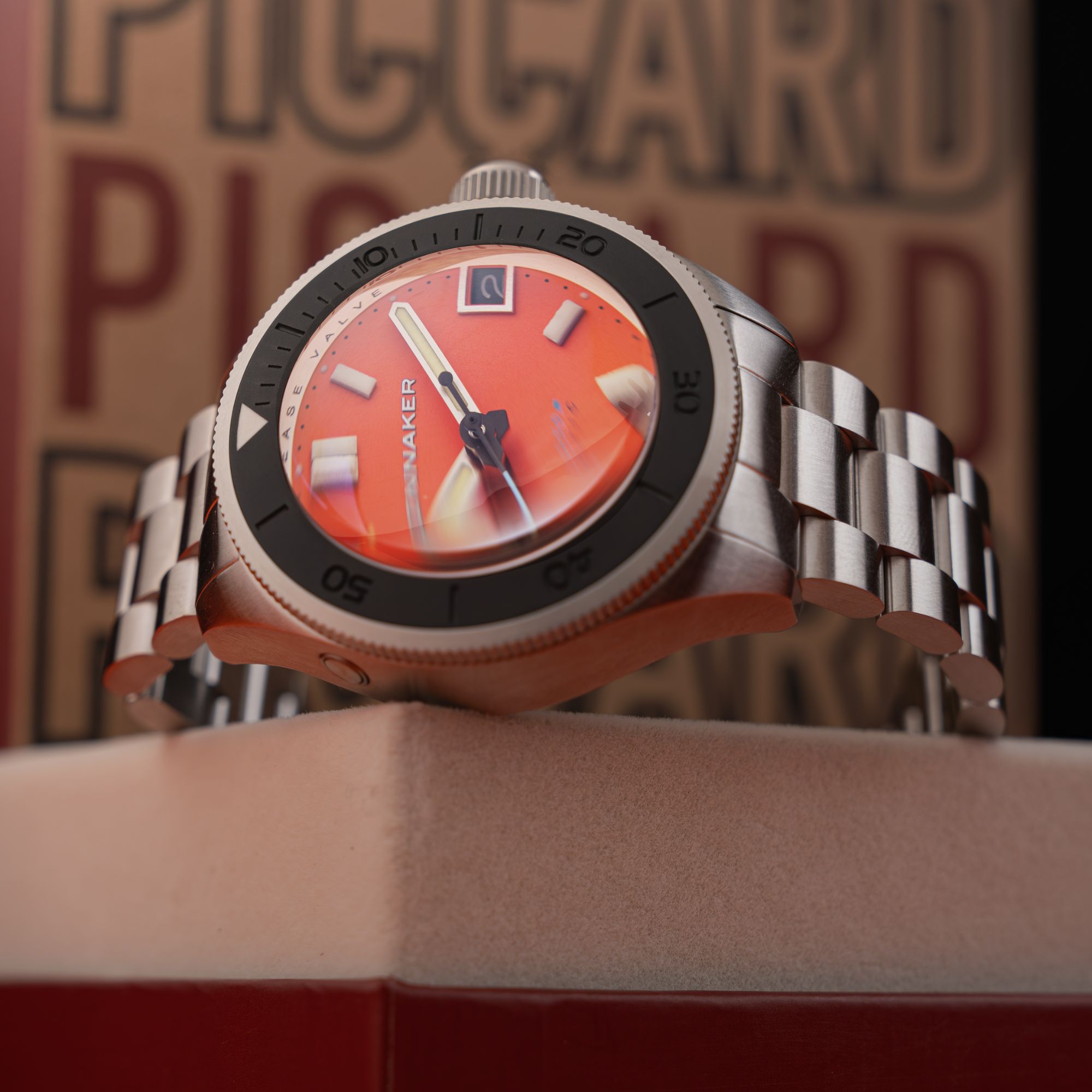 Spinnaker Piccard Automatic Orange Diver Watch - Limited Edition