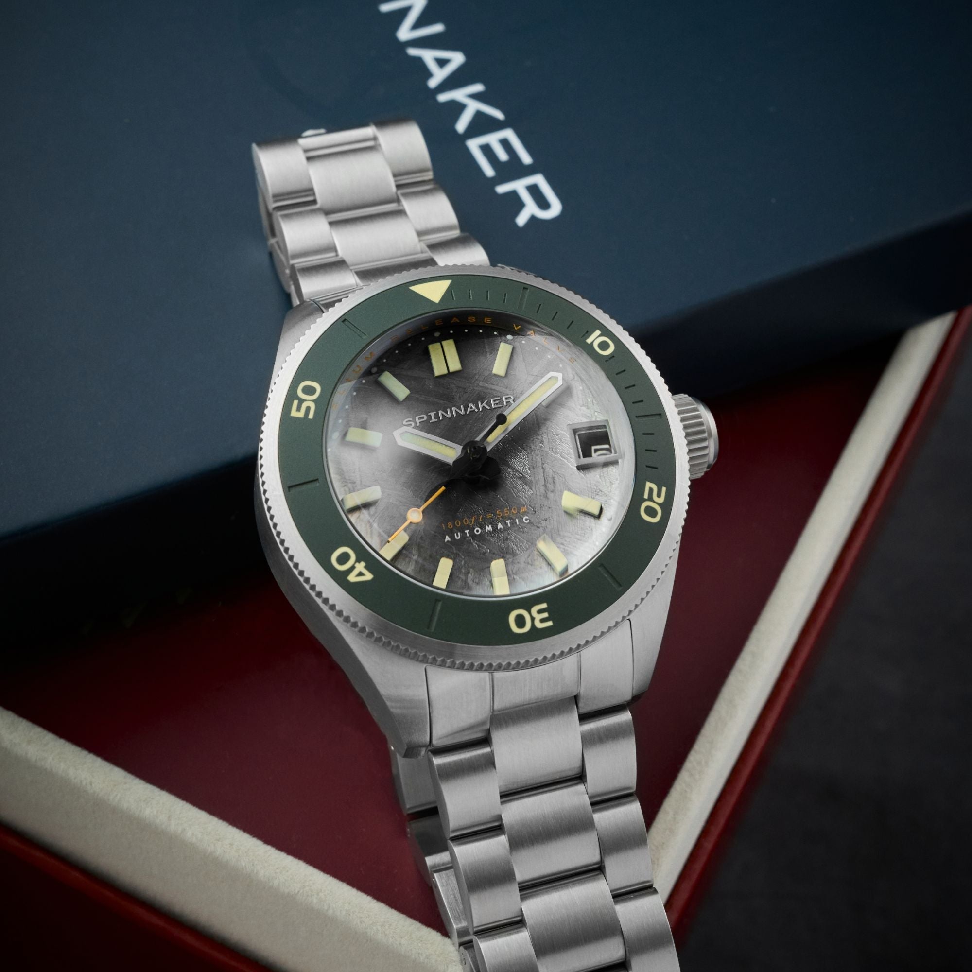 Spinnaker Piccard Meteorite Limited Edition Automatic Diver Watch Green