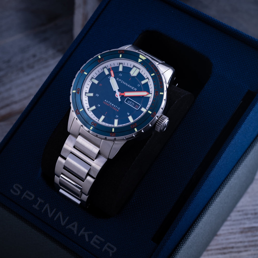 Spinnaker Hass Automatic Men's Blue Diver Watch