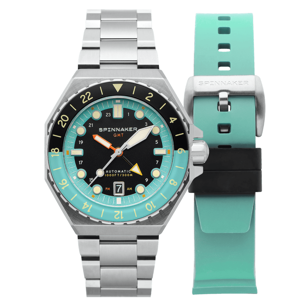 Spinnaker Dumas GMT Men's Dark Turquoise Automatic Watch