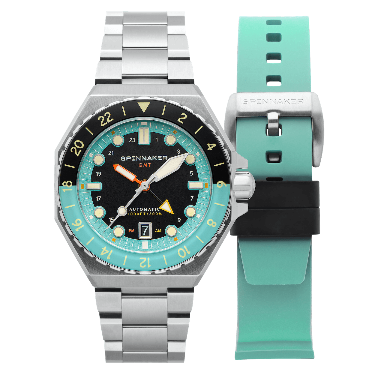 Spinnaker Dumas GMT Men's Dark Turquoise Automatic Watch