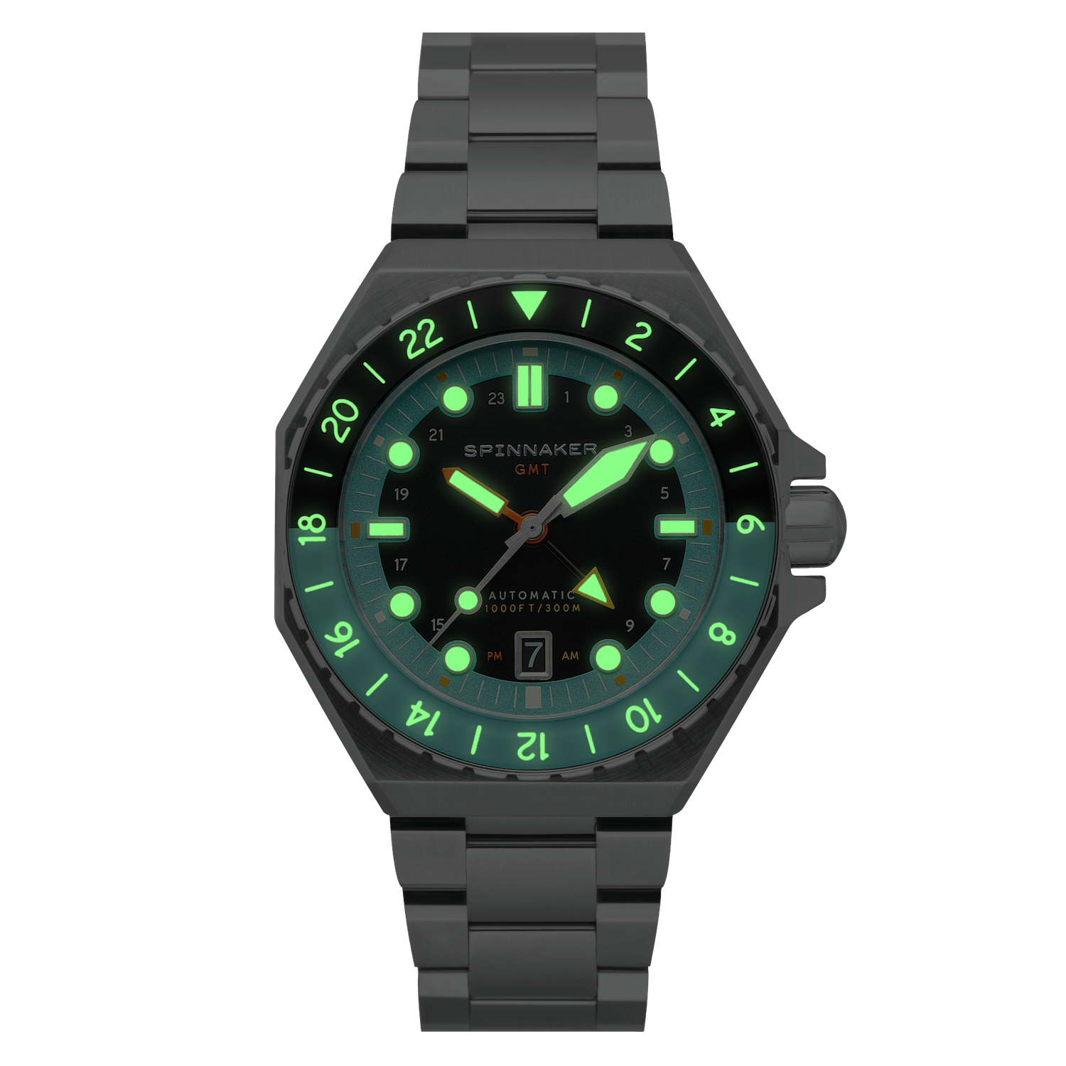 Spinnaker Dumas GMT Men's Dark Turquoise Automatic Watch