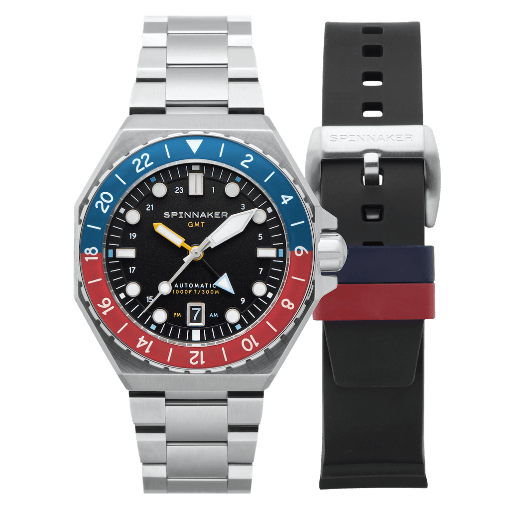 Spinnaker Dumas GMT Men's Black Automatic Watch