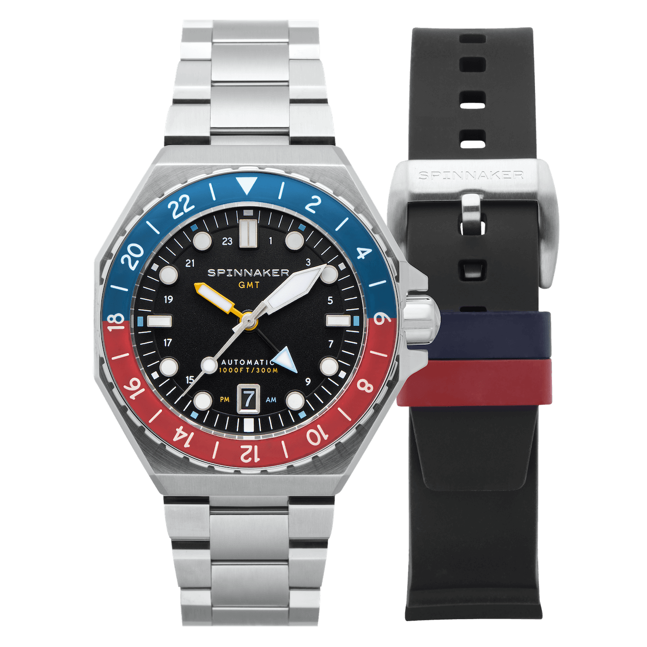 Spinnaker Dumas GMT Men's Black Automatic Watch