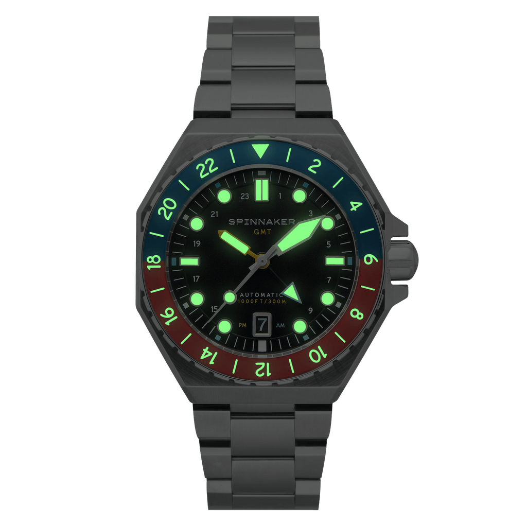Spinnaker Dumas GMT Men's Black Automatic Watch