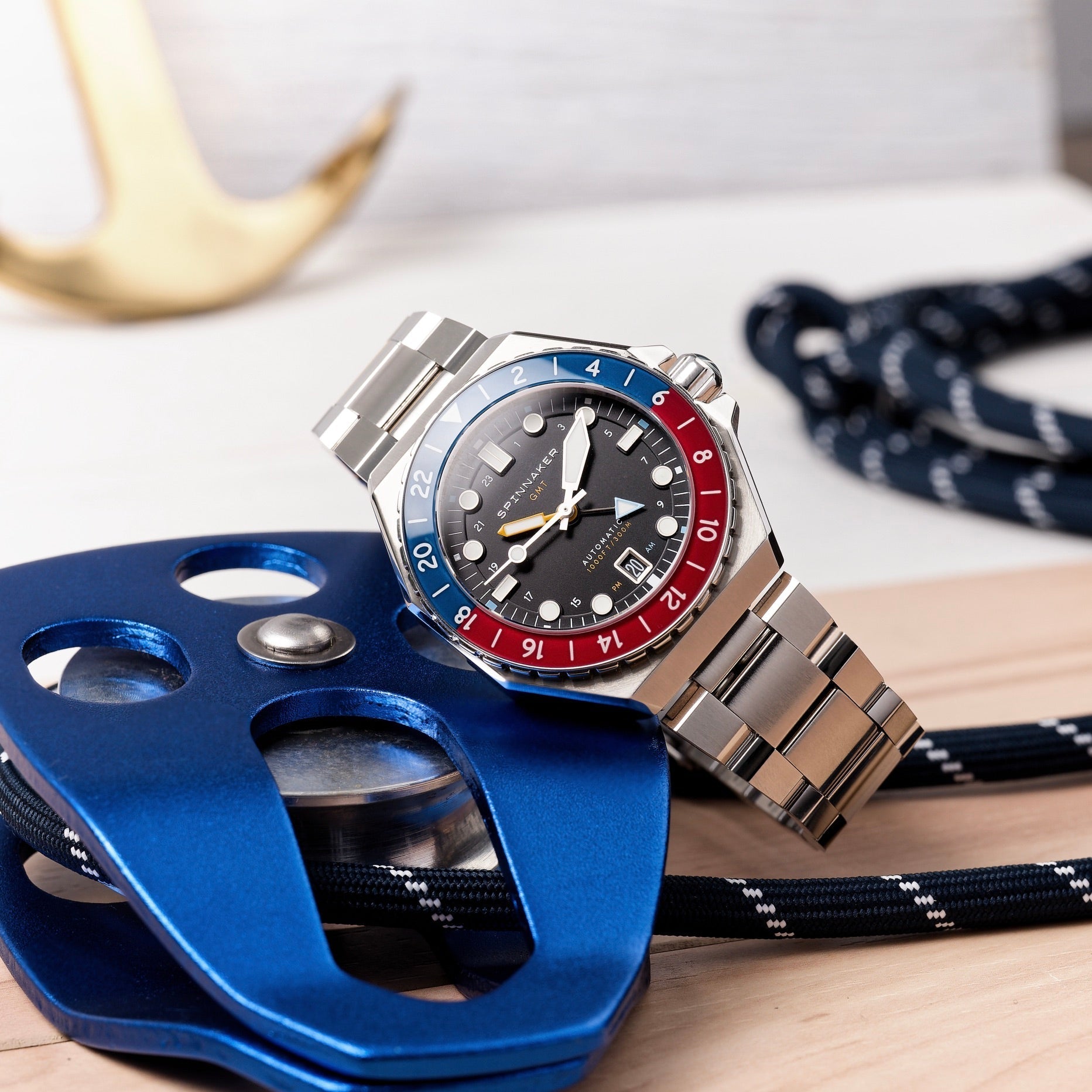 Spinnaker Dumas GMT Men's Black Automatic Watch