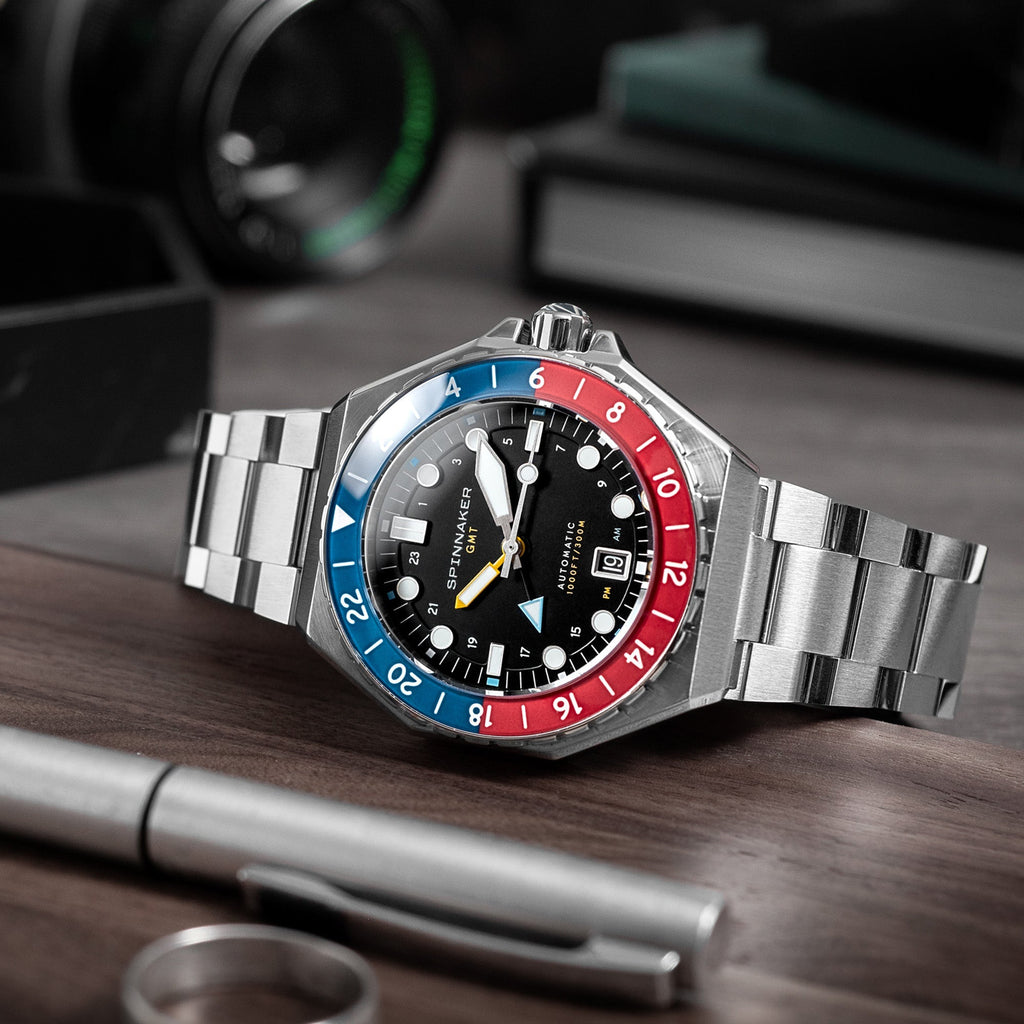 Spinnaker Dumas GMT Men's Black Automatic Watch