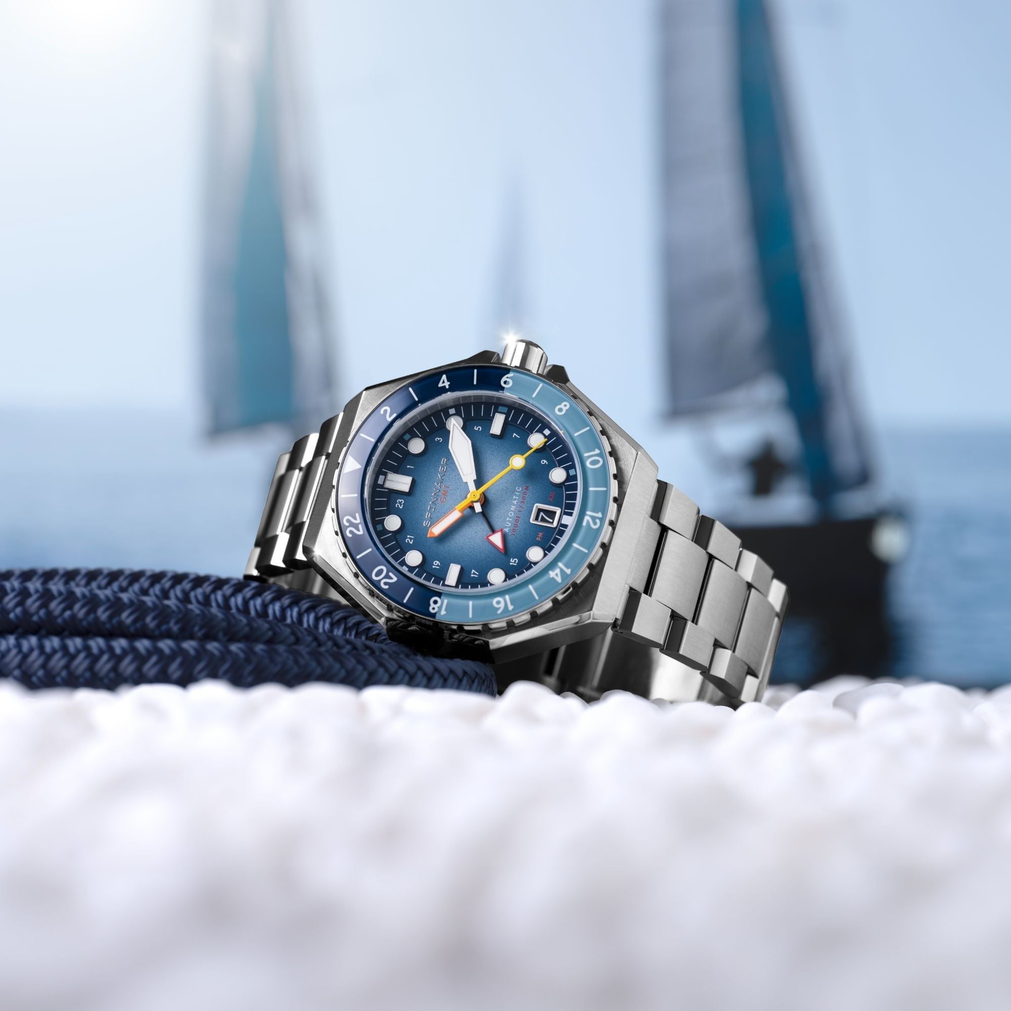 Spinnaker Dumas GMT Men's Blue Automatic Watch