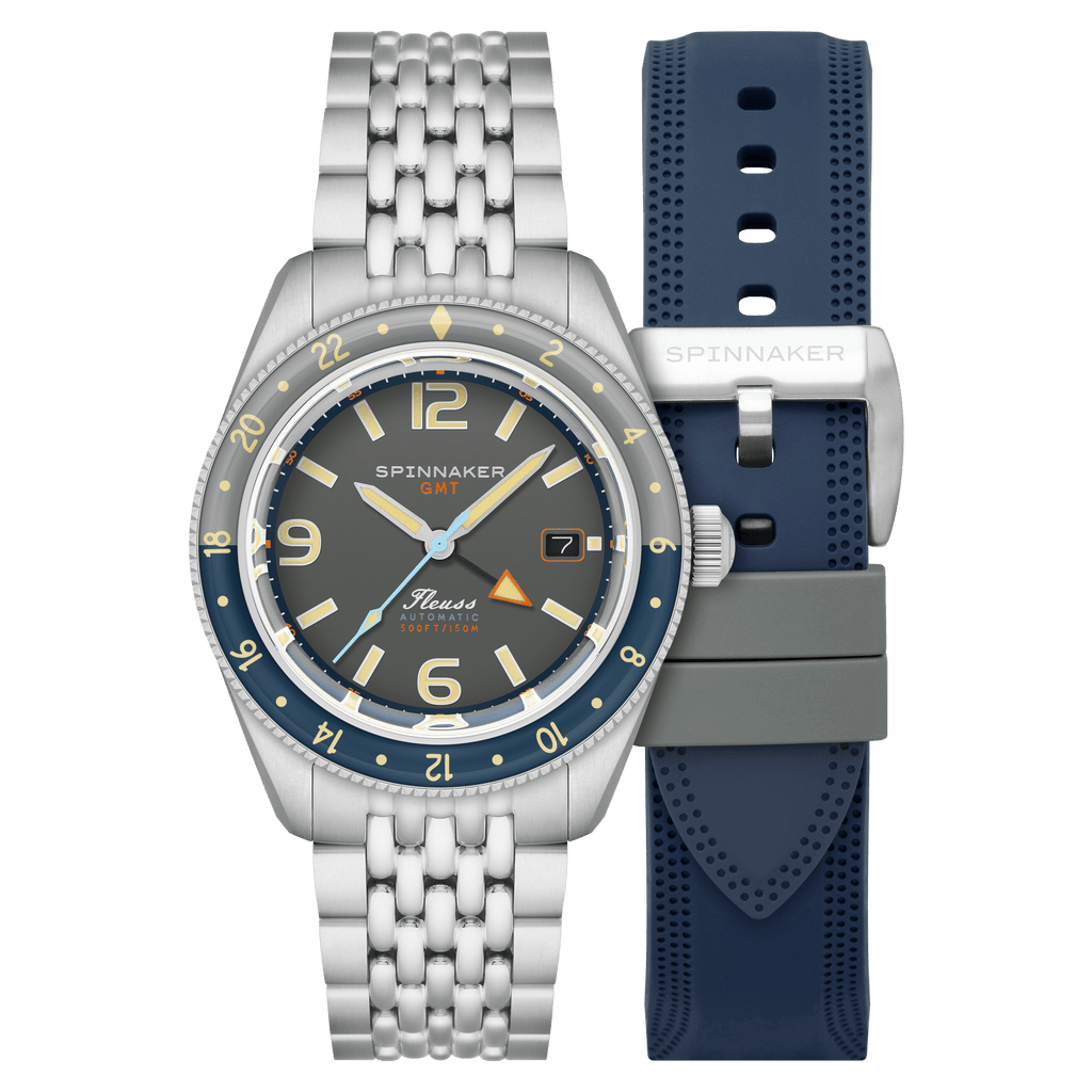 Spinnaker Fleuss GMT Men's Grey Automatic Watch