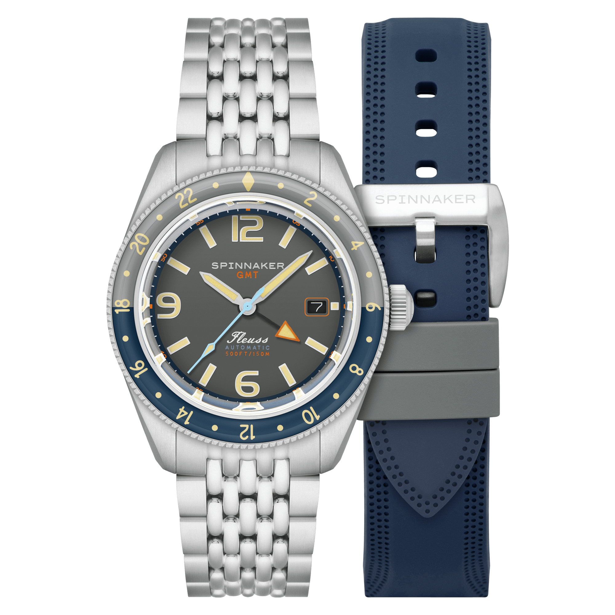 Spinnaker Fleuss GMT Men's Grey Automatic Watch