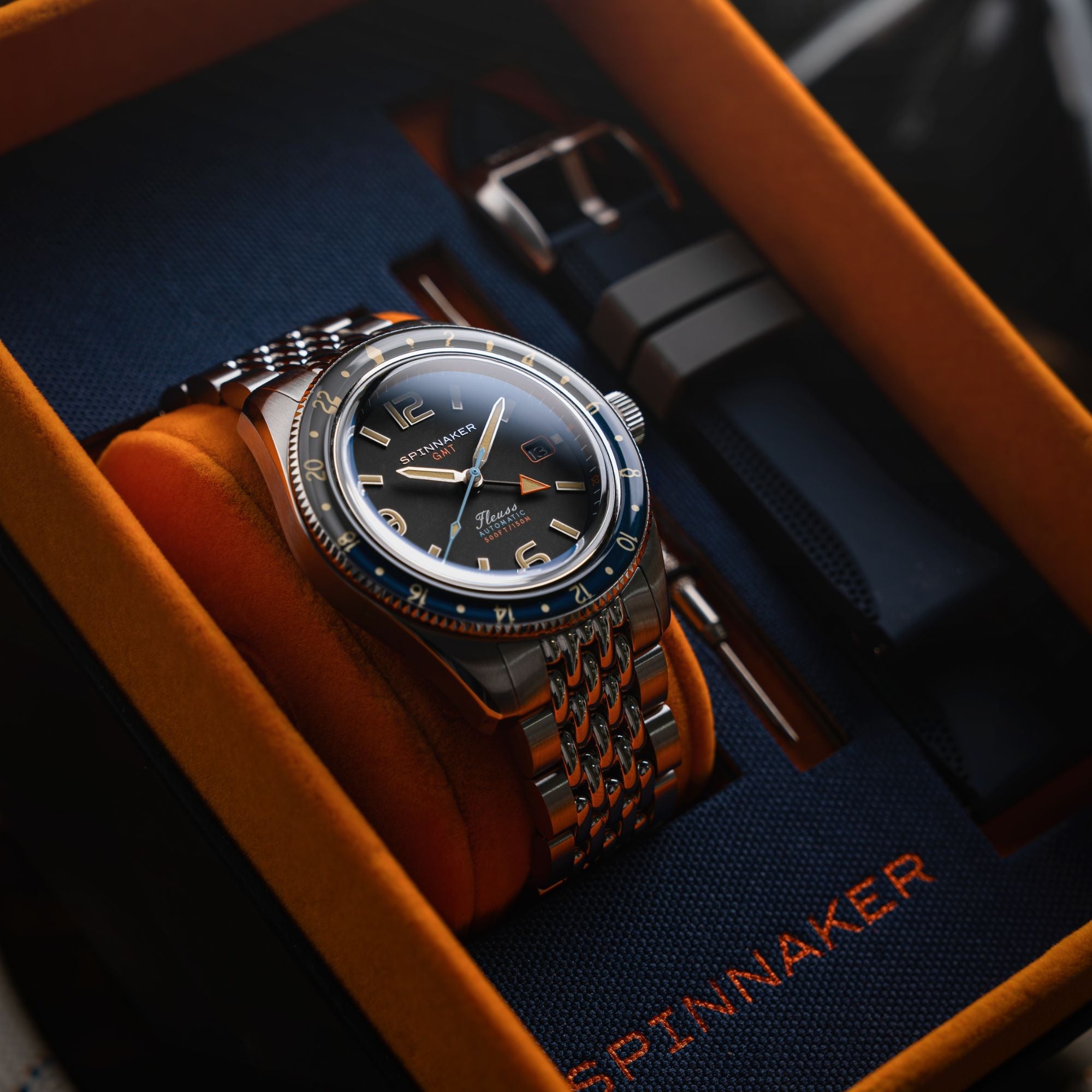Spinnaker Fleuss GMT Men's Grey Automatic Watch