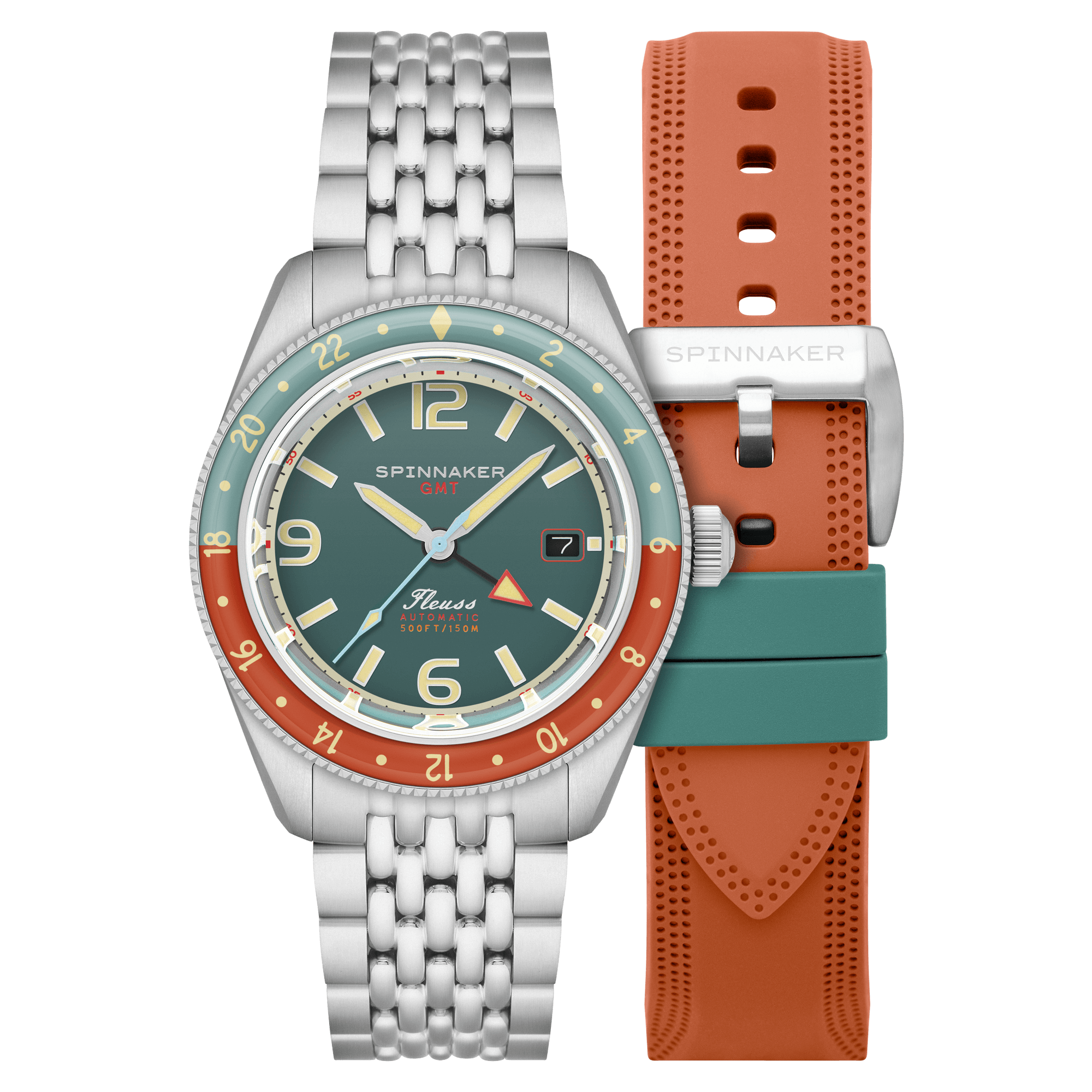 Spinnaker Fleuss GMT Men's Green Automatic Watch