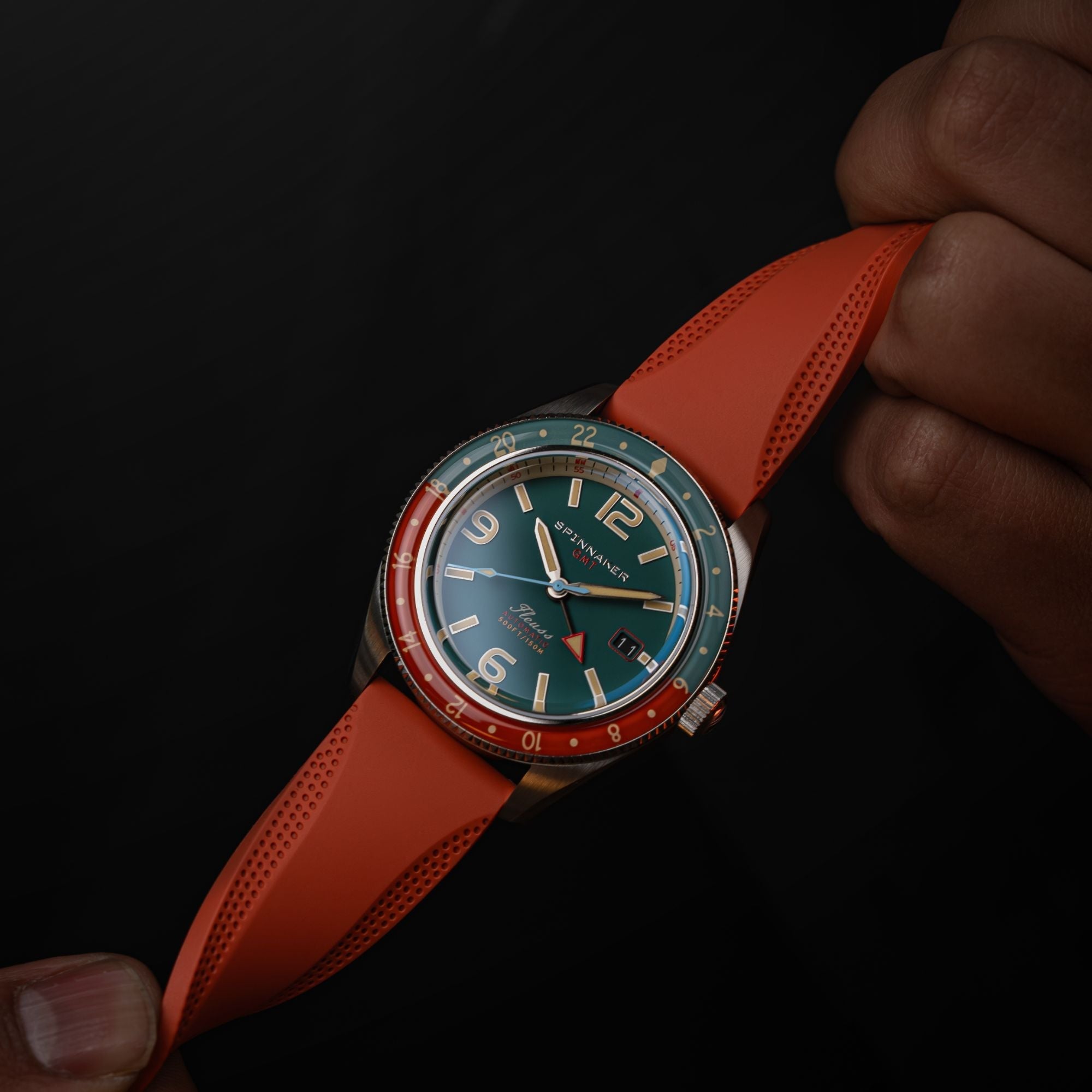 Spinnaker Fleuss GMT Men's Green Automatic Watch