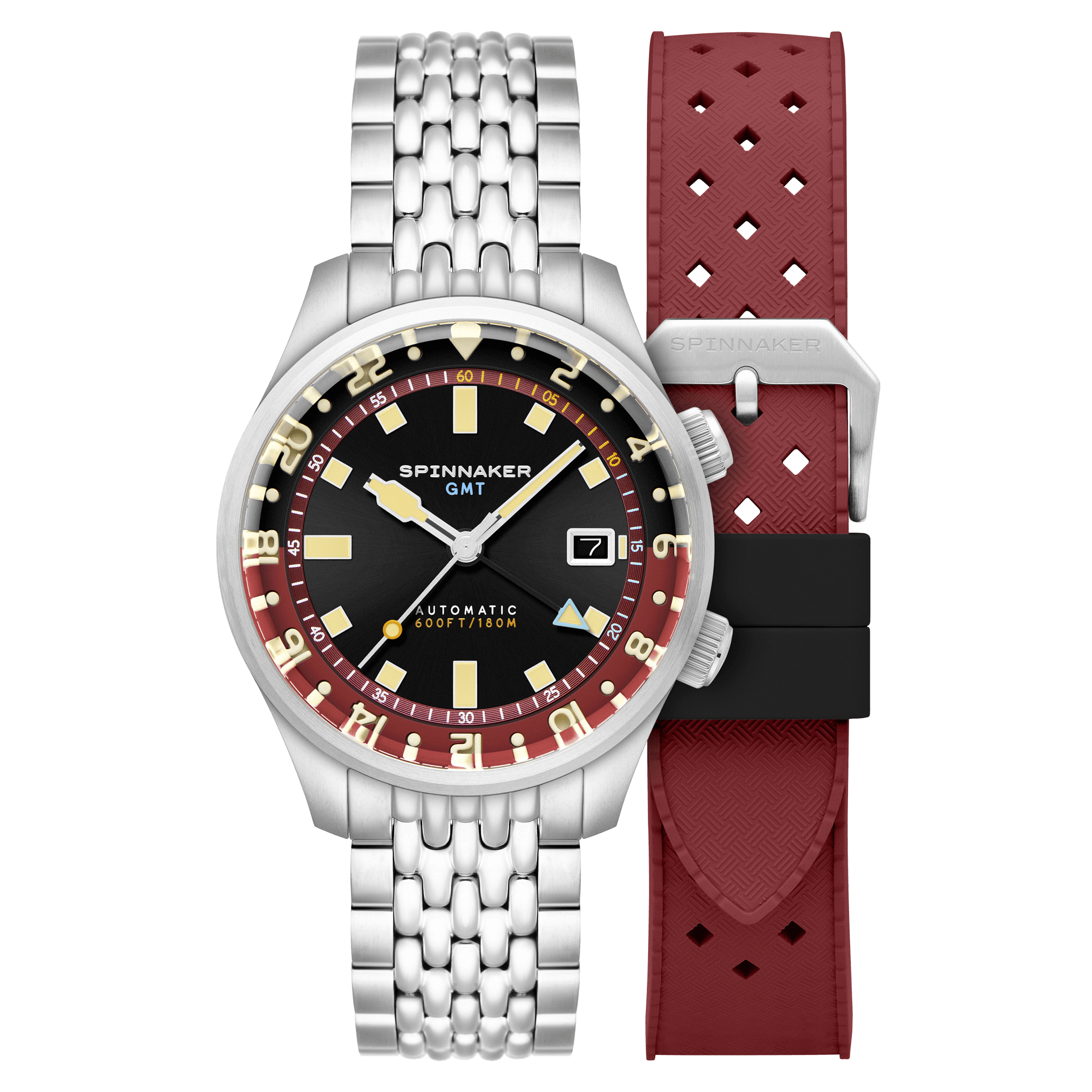 Spinnaker Bradner GMT Men's Black Automatic Watch