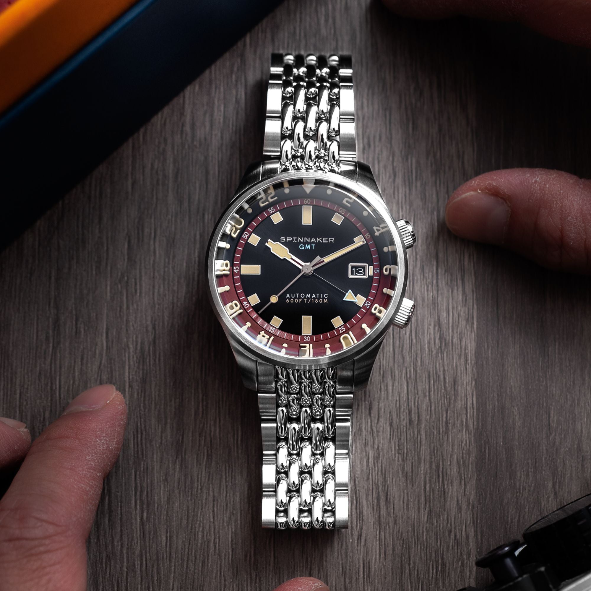 Spinnaker Bradner GMT Men's Black Automatic Watch