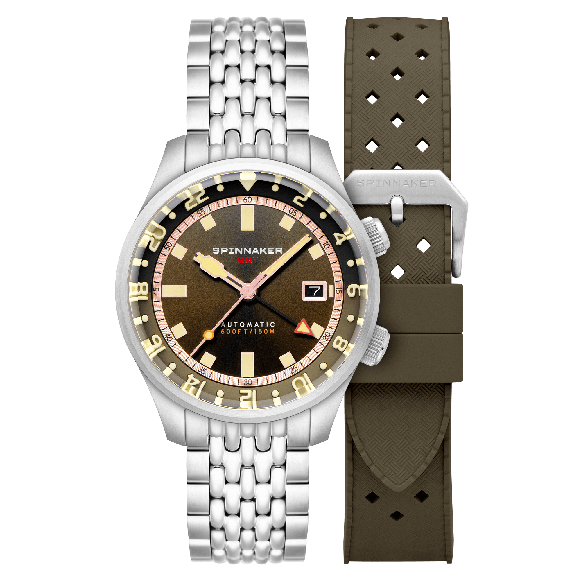 Spinnaker Bradner GMT Men's Brown Automatic Watch