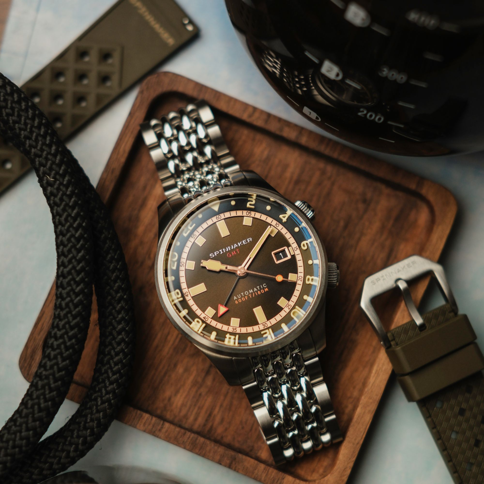 Spinnaker Bradner GMT Men's Brown Automatic Watch