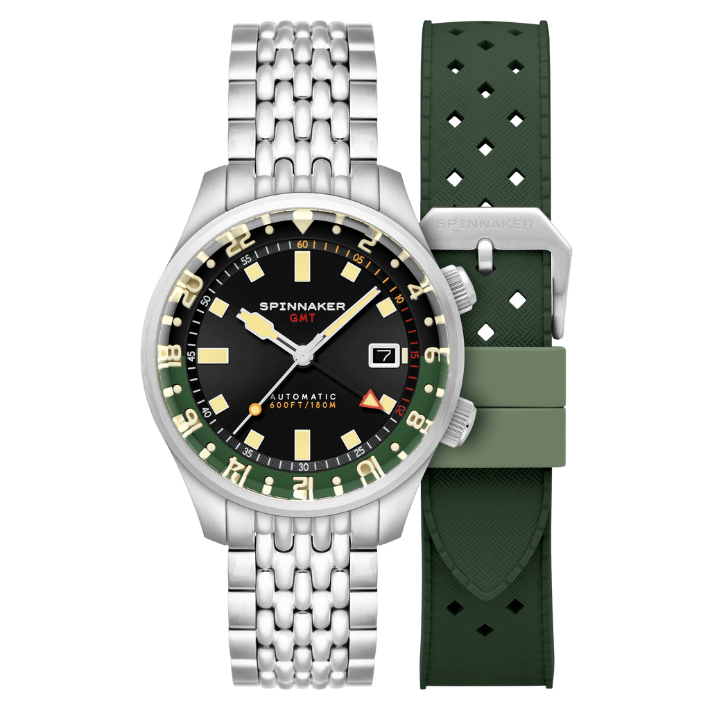 Spinnaker Bradner GMT Men's Black Automatic Watch