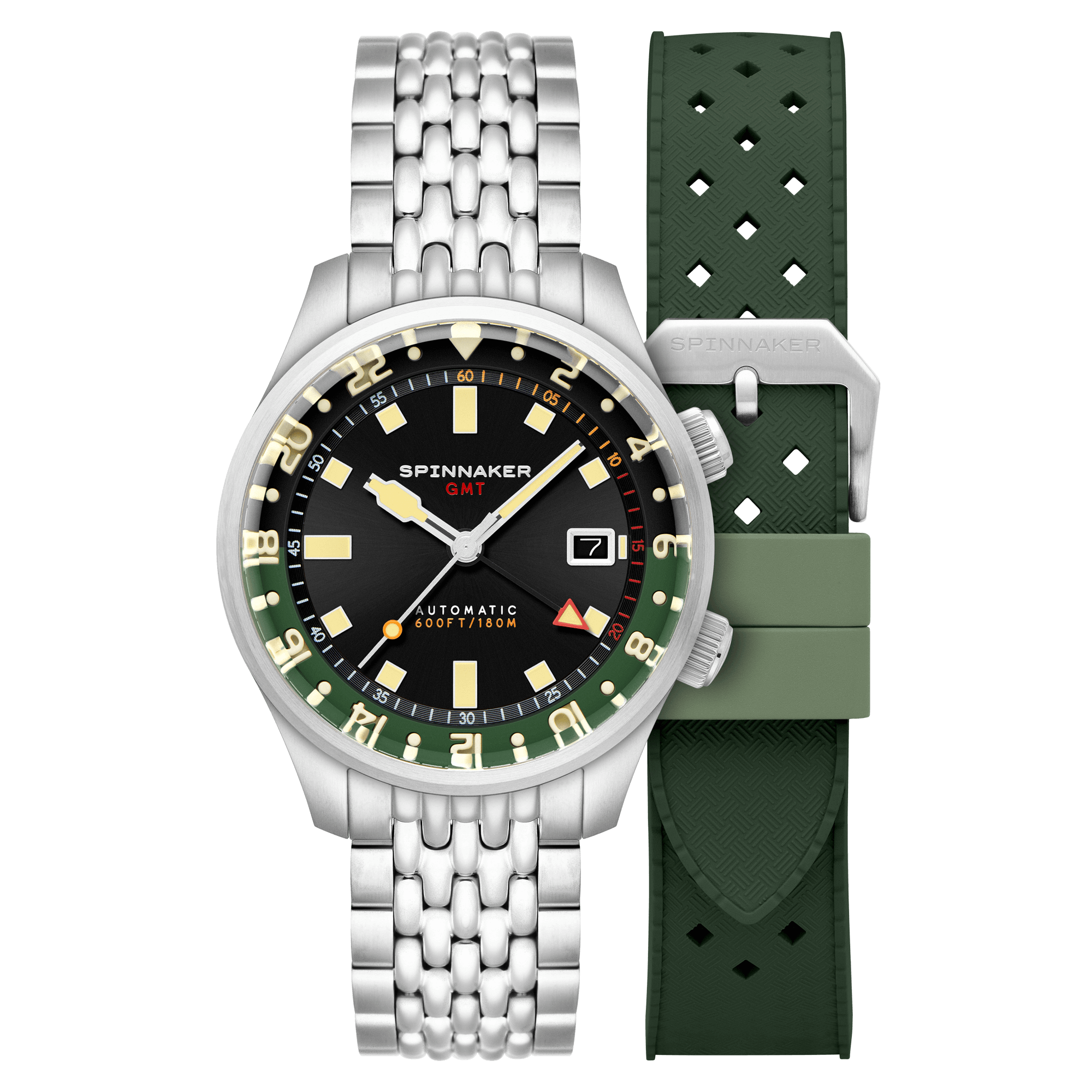 Spinnaker Bradner GMT Men's Black Automatic Watch