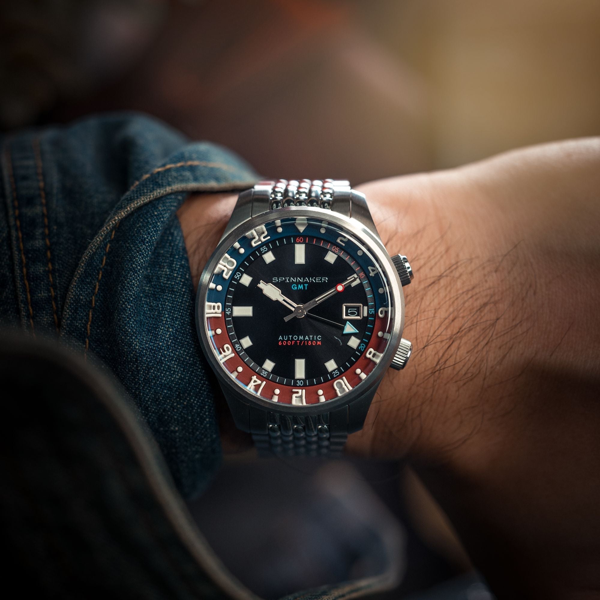Spinnaker Bradner GMT Men's Black Automatic Watch