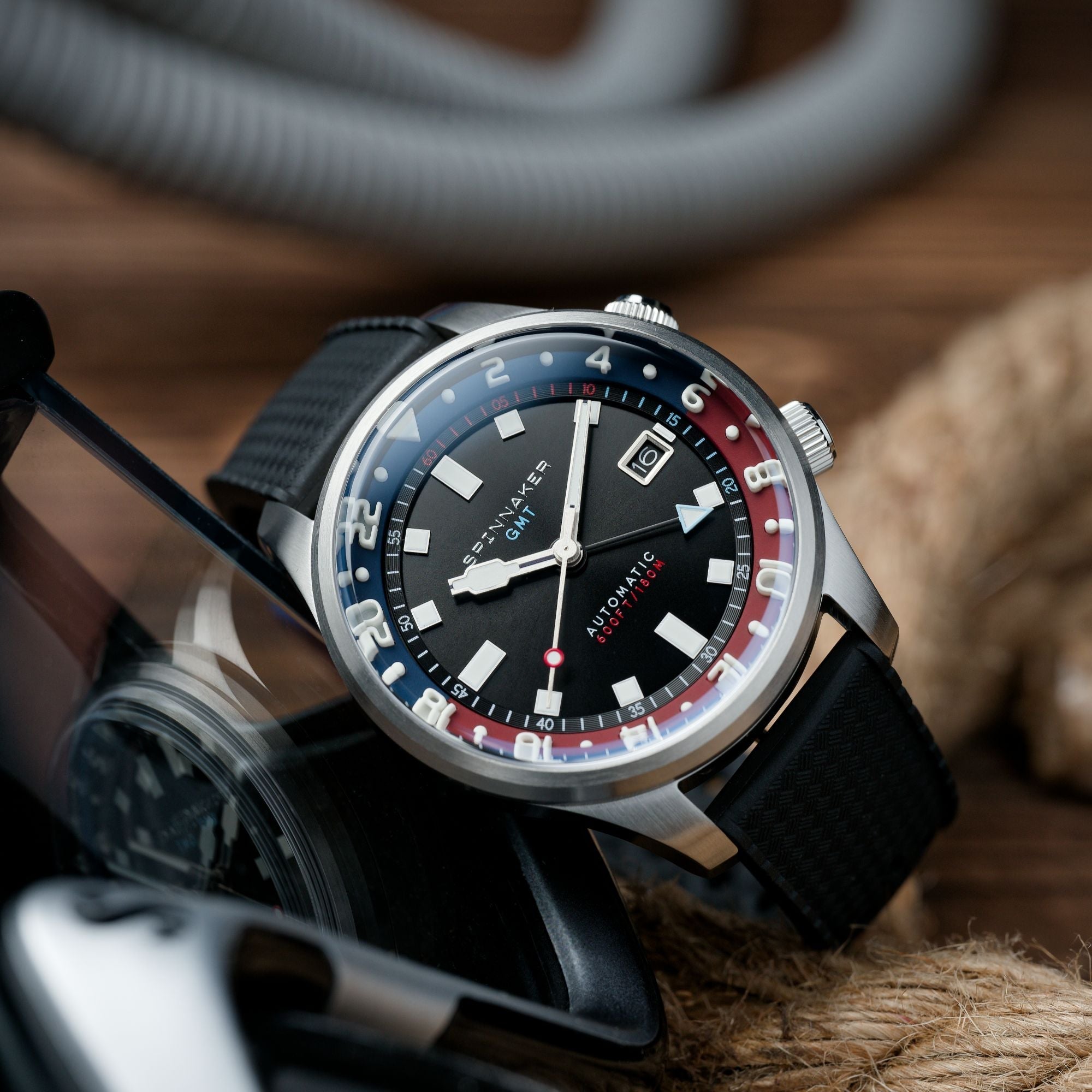 Spinnaker Bradner GMT Men's Black Automatic Watch