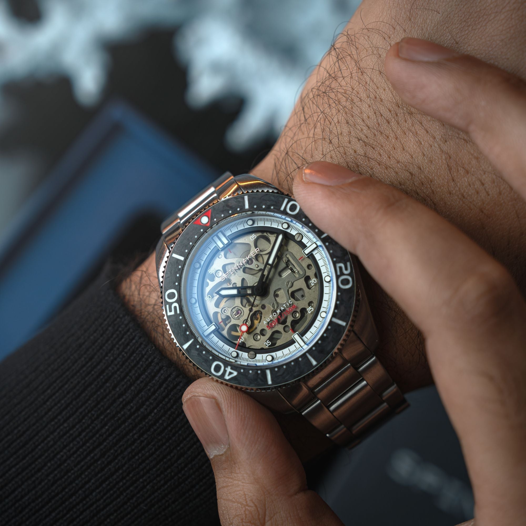 Spinnaker Croft 42 Skeleton Men's Black Automatic Watch