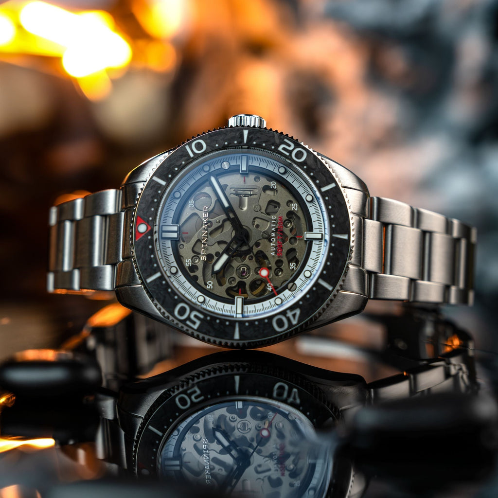 Spinnaker Croft 42 Skeleton Men's Black Automatic Watch
