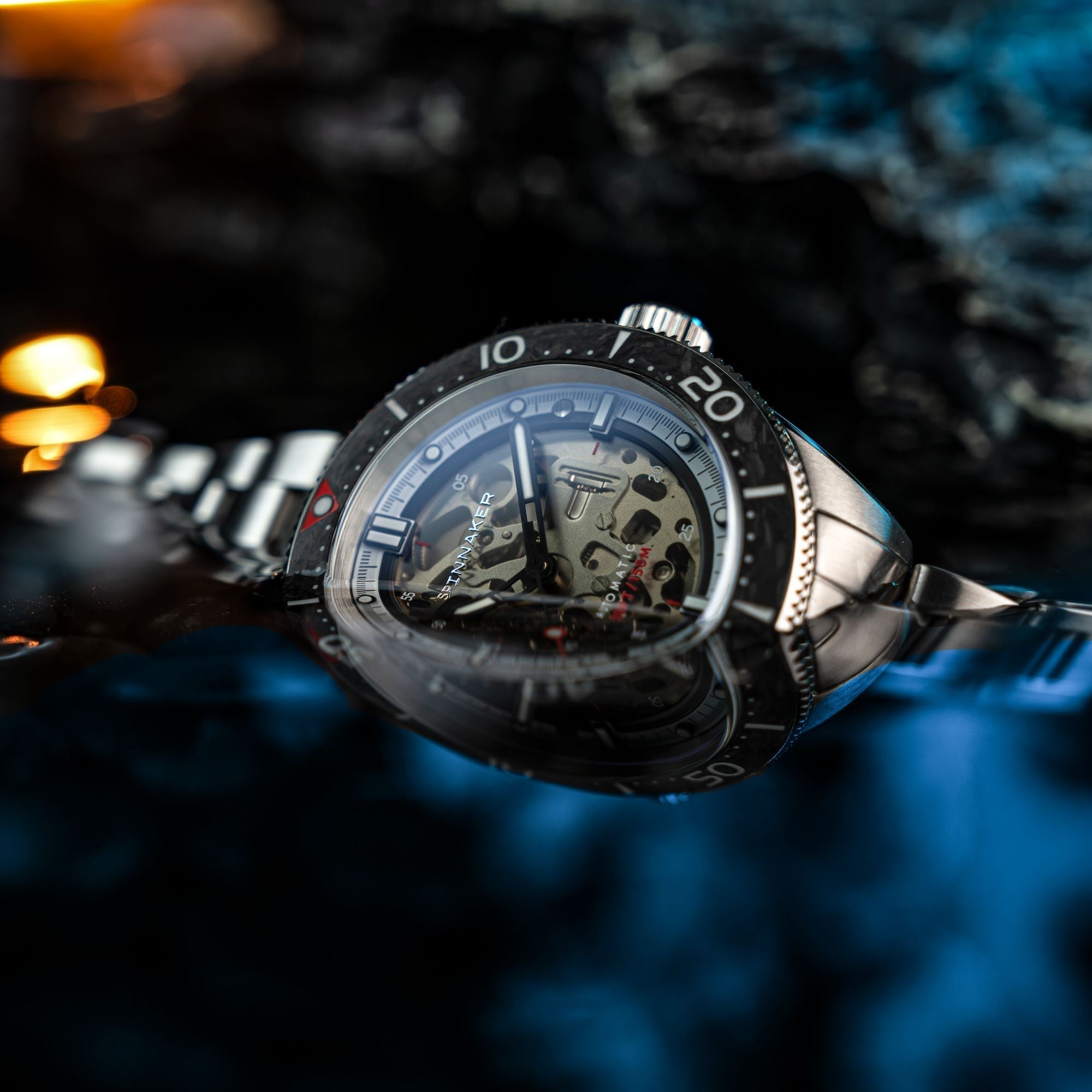 Spinnaker Croft 42 Skeleton Men's Black Automatic Watch