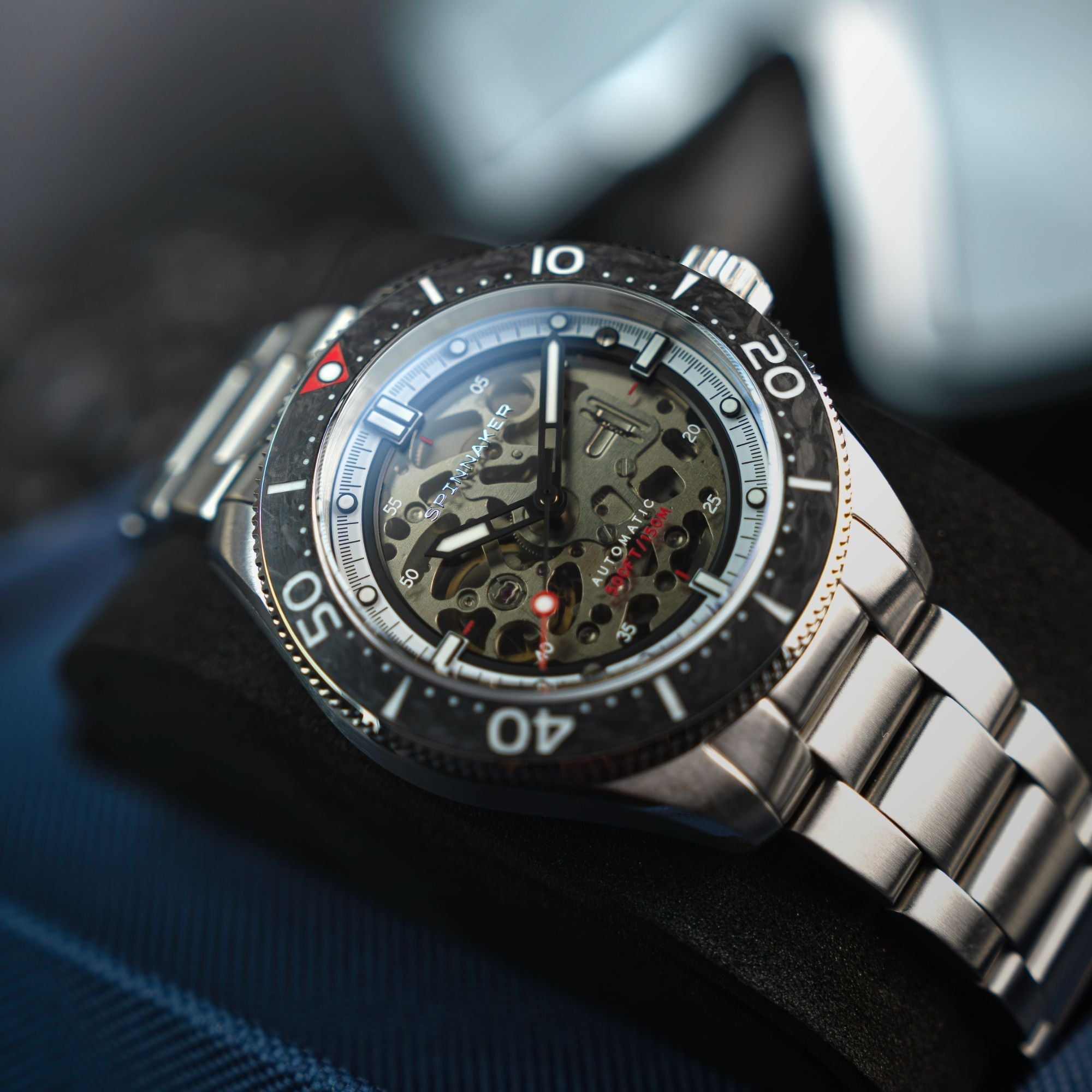 Spinnaker Croft 42 Skeleton Men's Black Automatic Watch