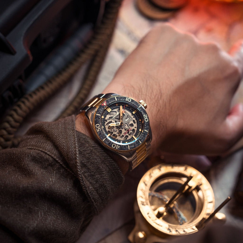 Spinnaker Croft 42 Skeleton Men's Black Automatic Watch
