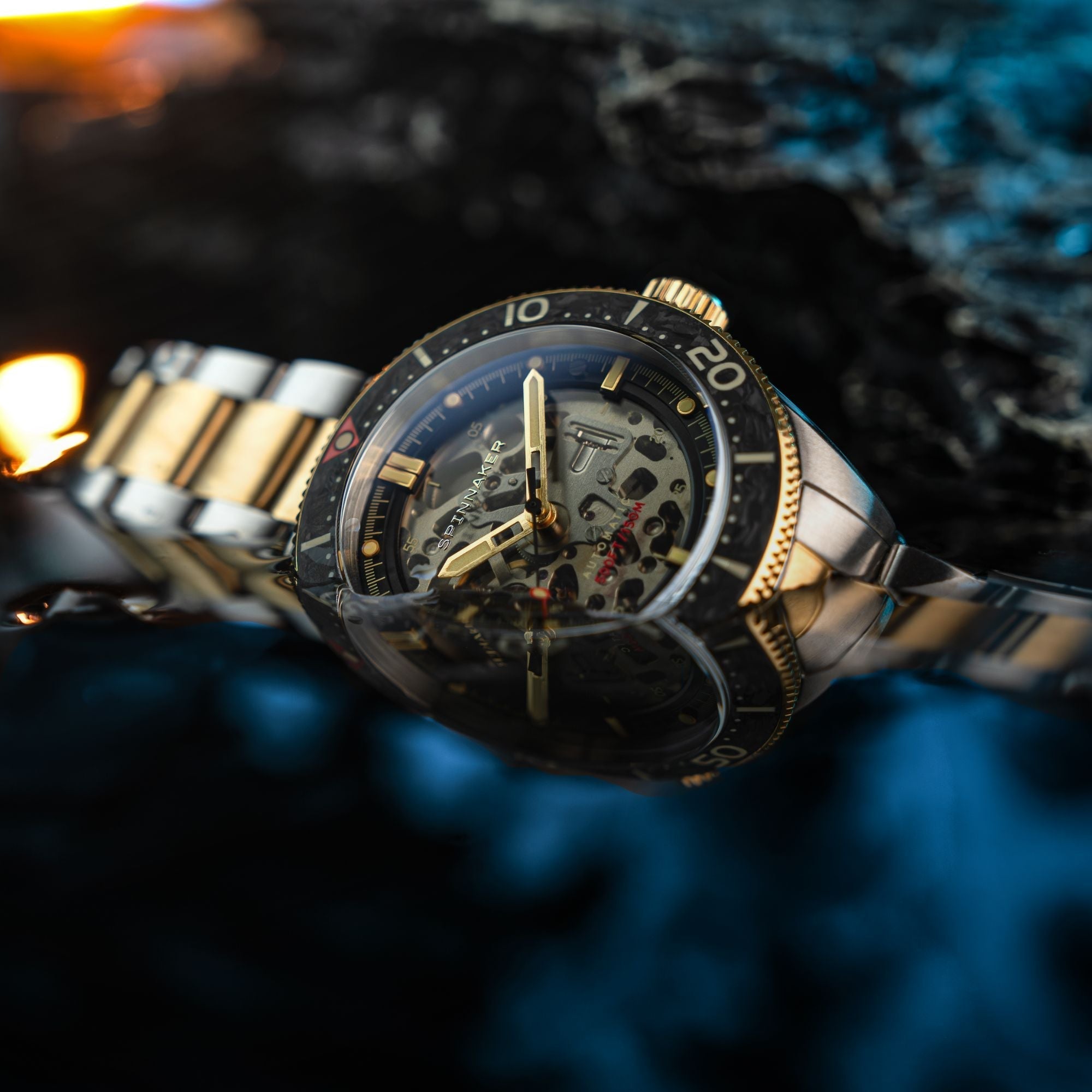 Spinnaker Croft 42 Skeleton Men's Black Automatic Watch