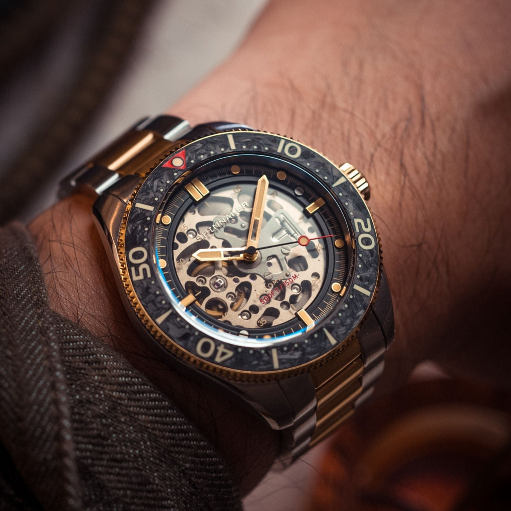 Spinnaker Croft 42 Skeleton Men's Black Automatic Watch