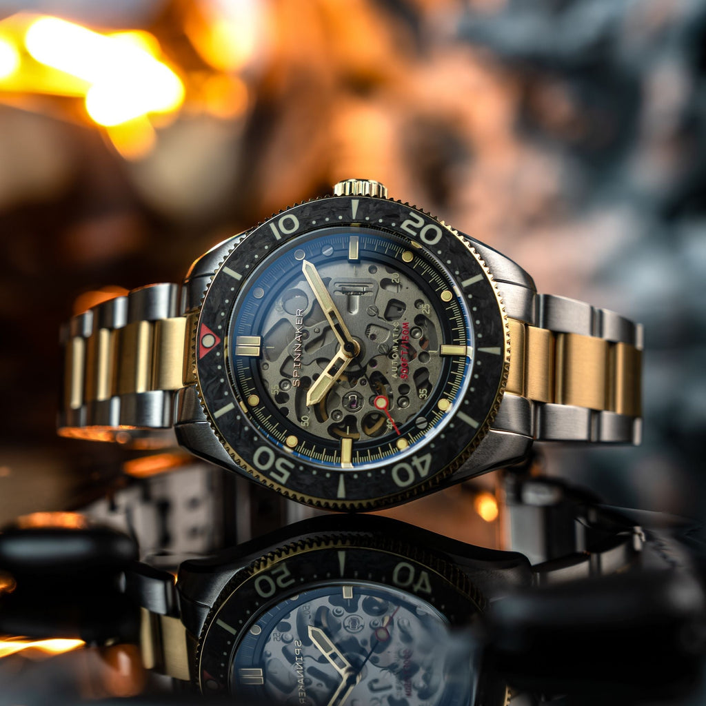 Spinnaker Croft 42 Skeleton Men's Black Automatic Watch