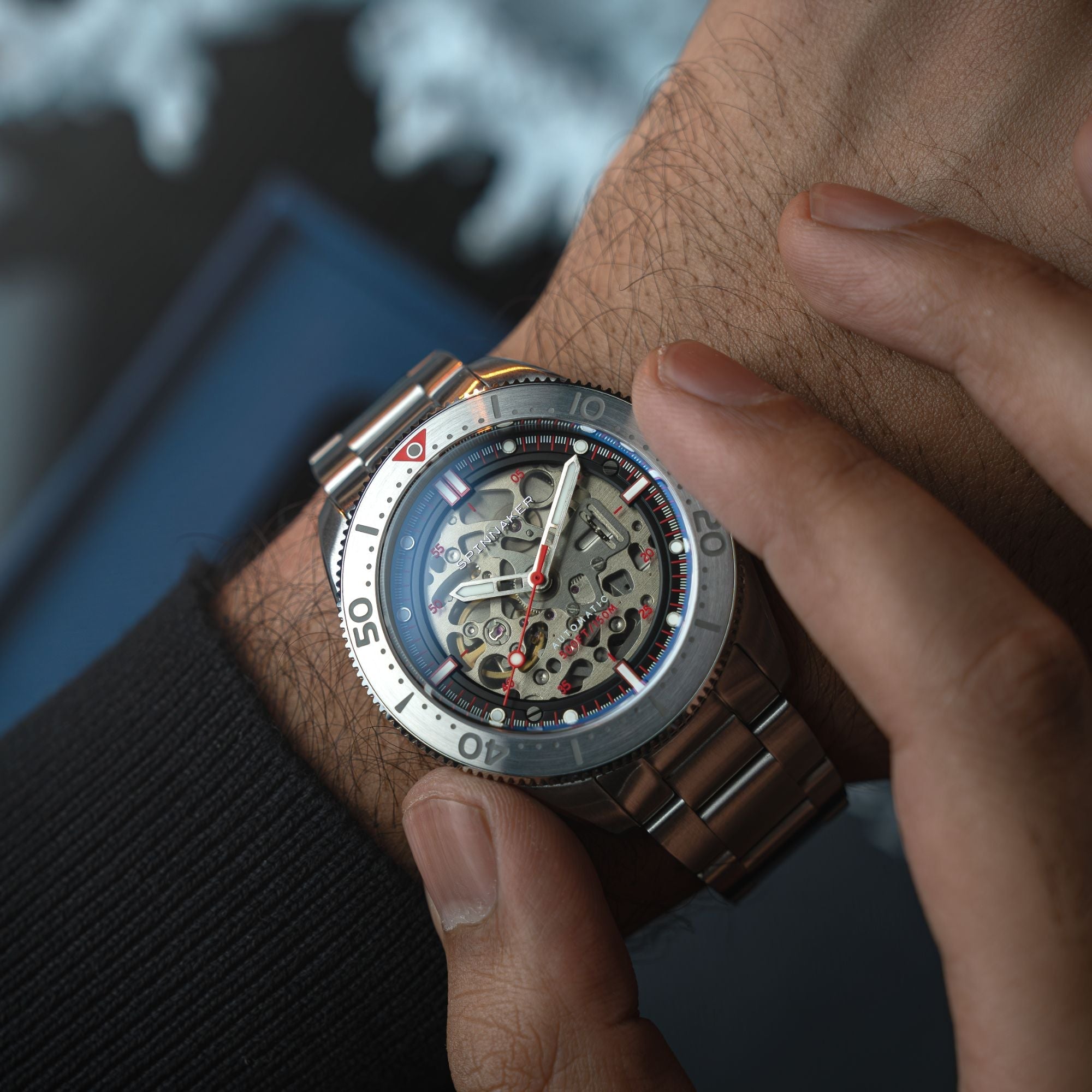 Spinnaker Croft 42 Skeleton Men's Black Automatic Watch