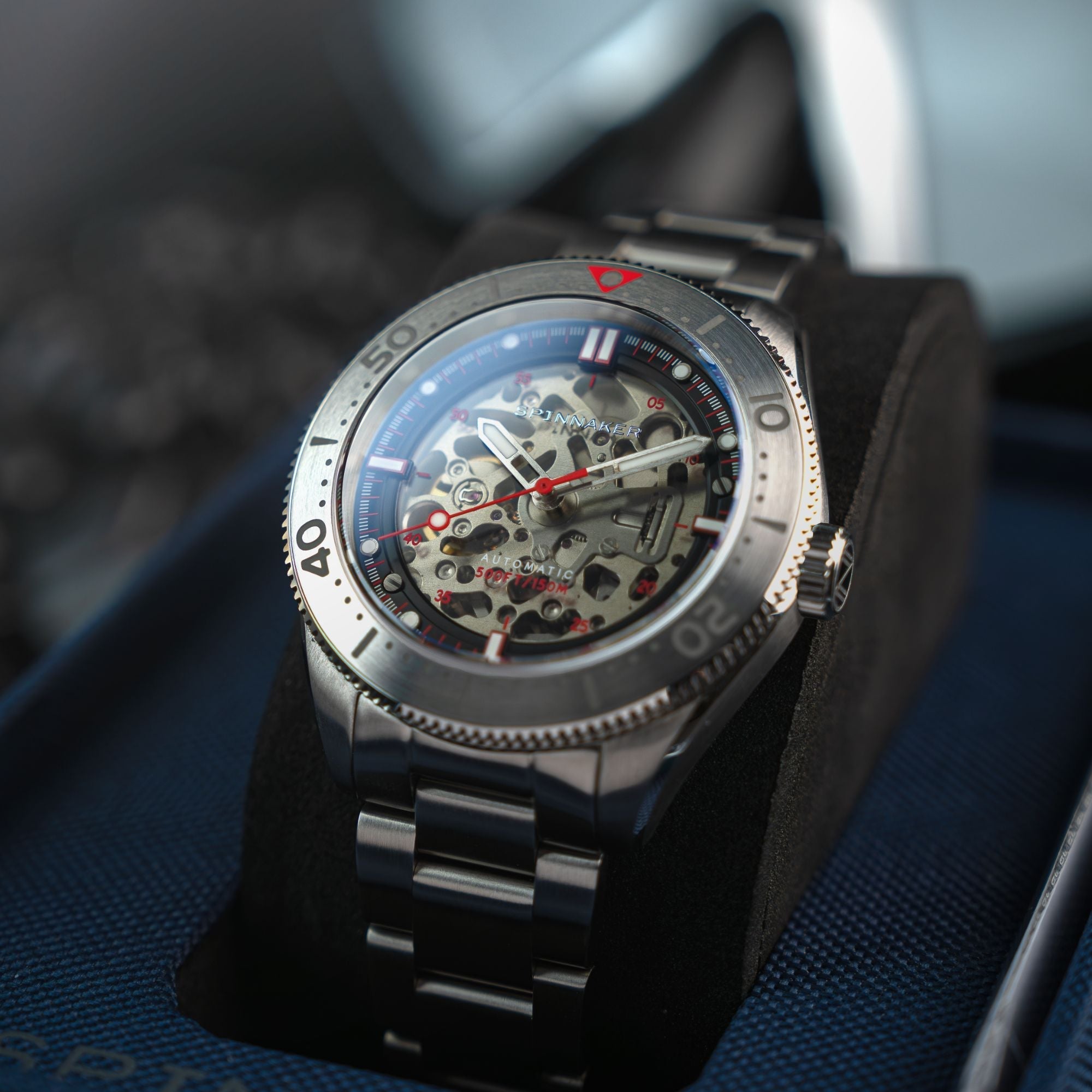Spinnaker Croft 42 Skeleton Men's Black Automatic Watch