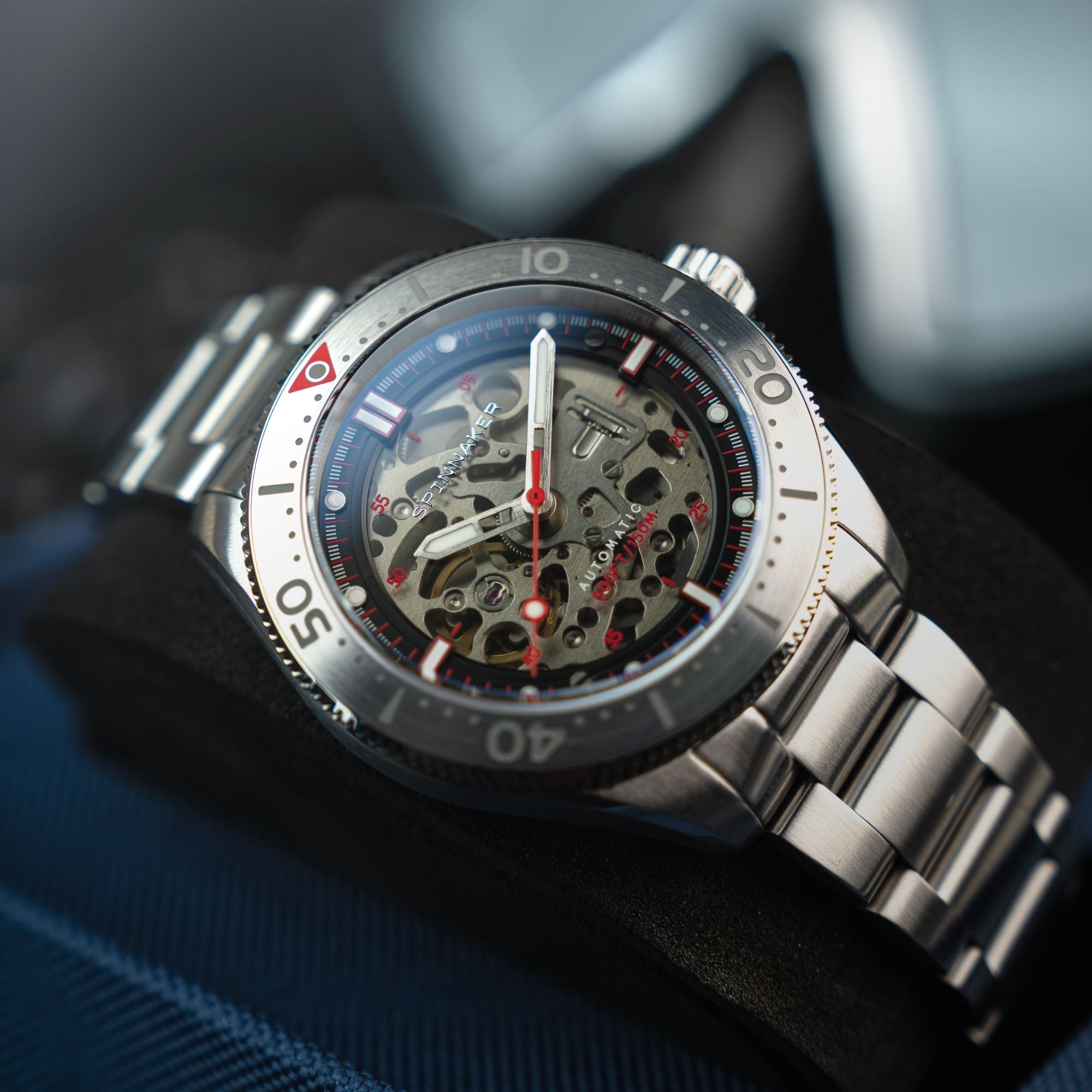 Spinnaker Croft 42 Skeleton Men's Black Automatic Watch