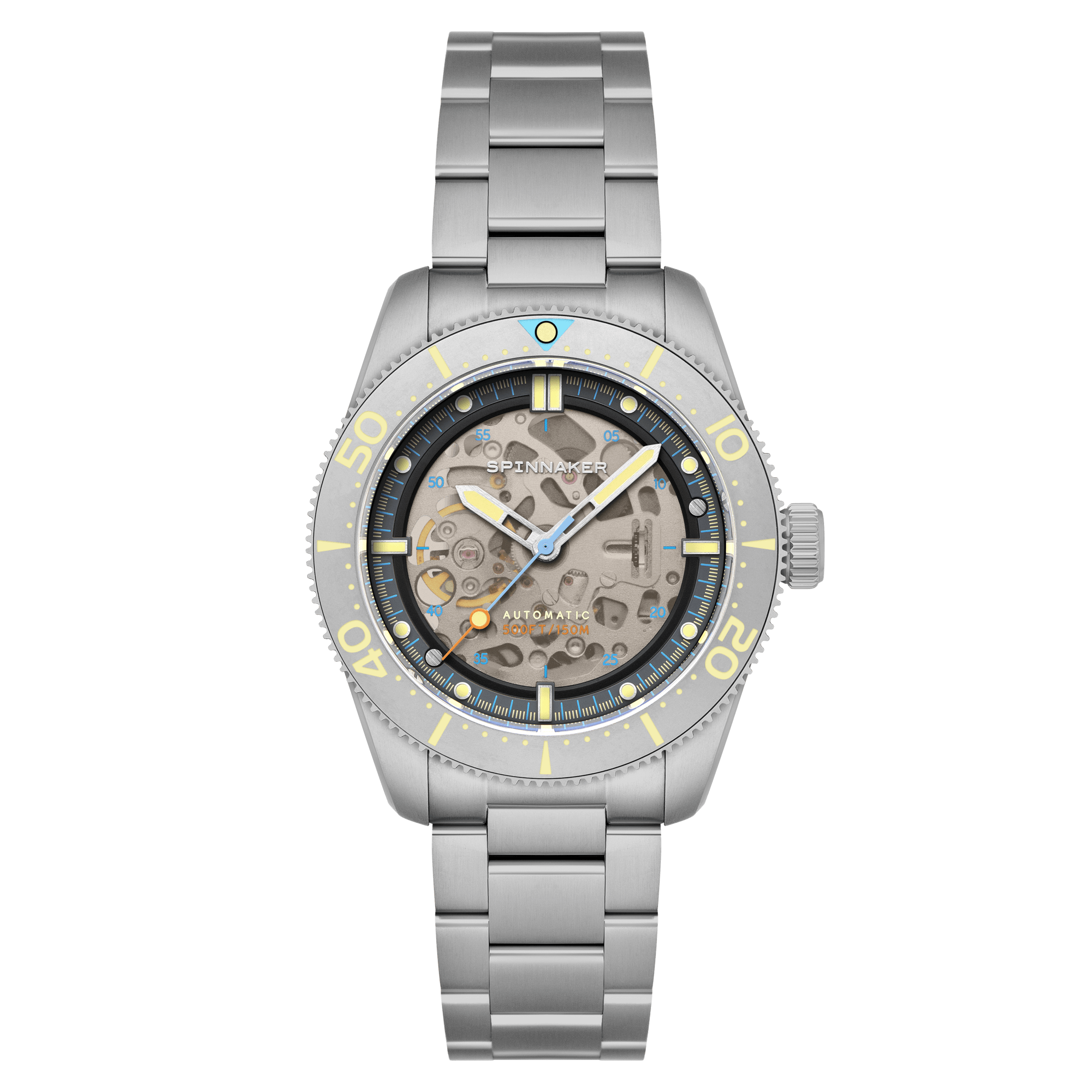 Spinnaker Croft 42 Skeleton Men's Beige Automatic Watch